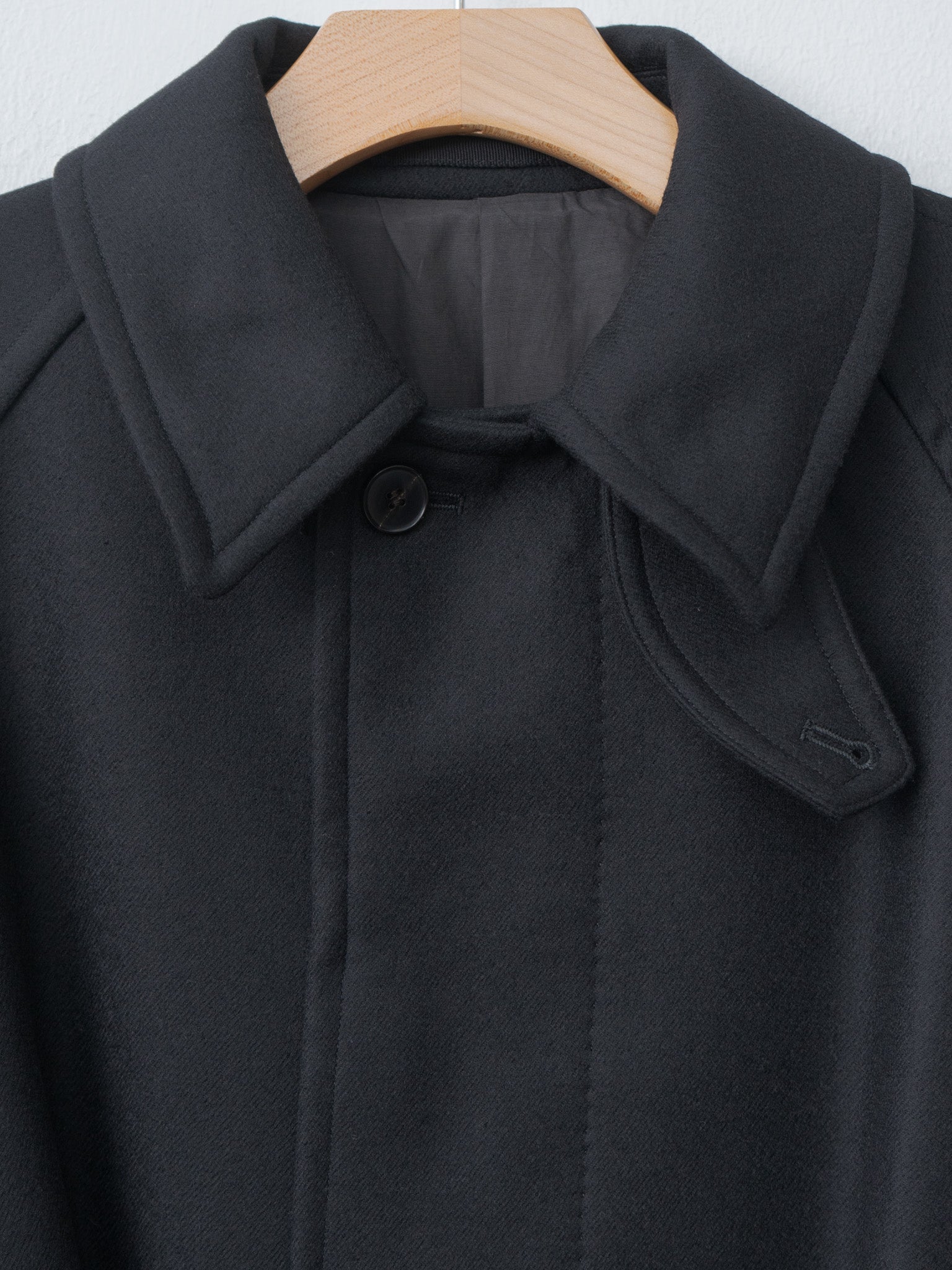Namu Shop - Yleve Super100's Wool Melton Coat - Black