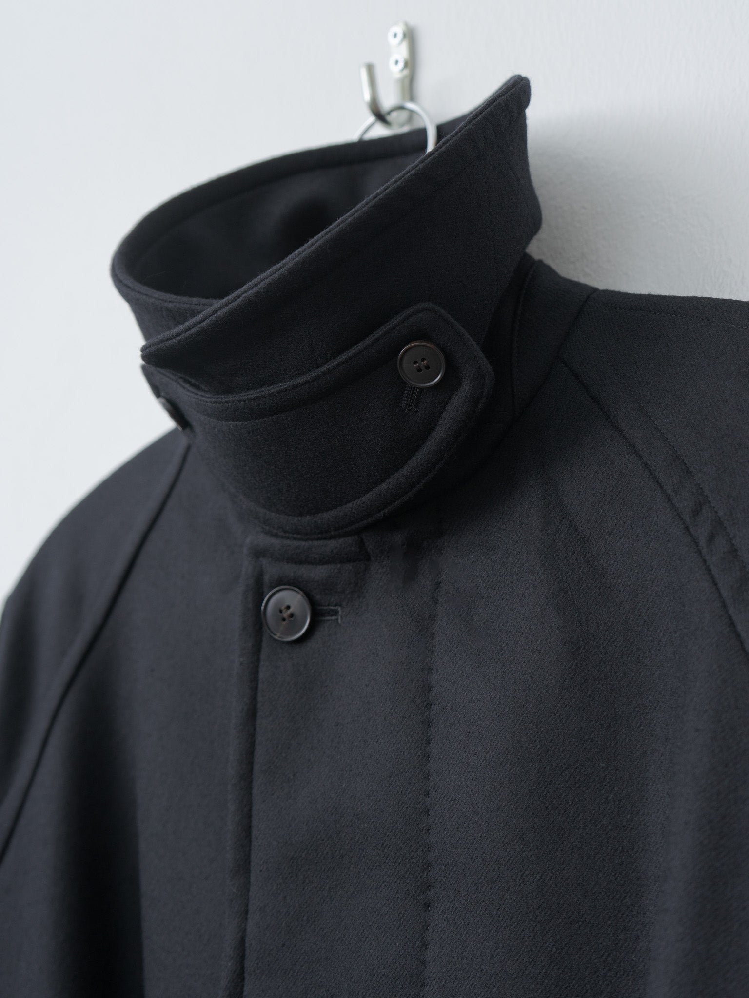 Namu Shop - Yleve Super100's Wool Melton Coat - Black