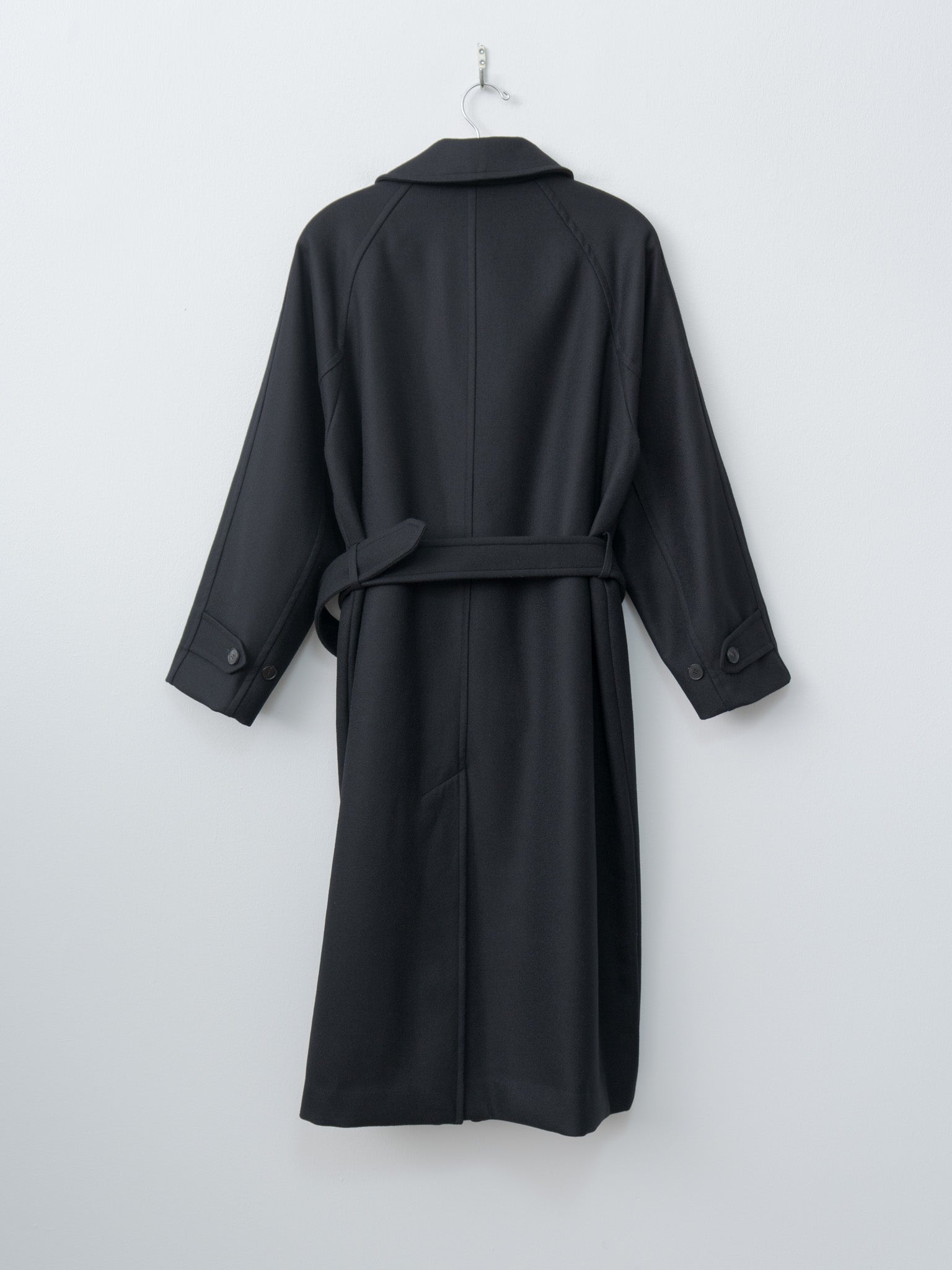 Namu Shop - Yleve Super100's Wool Melton Coat - Black