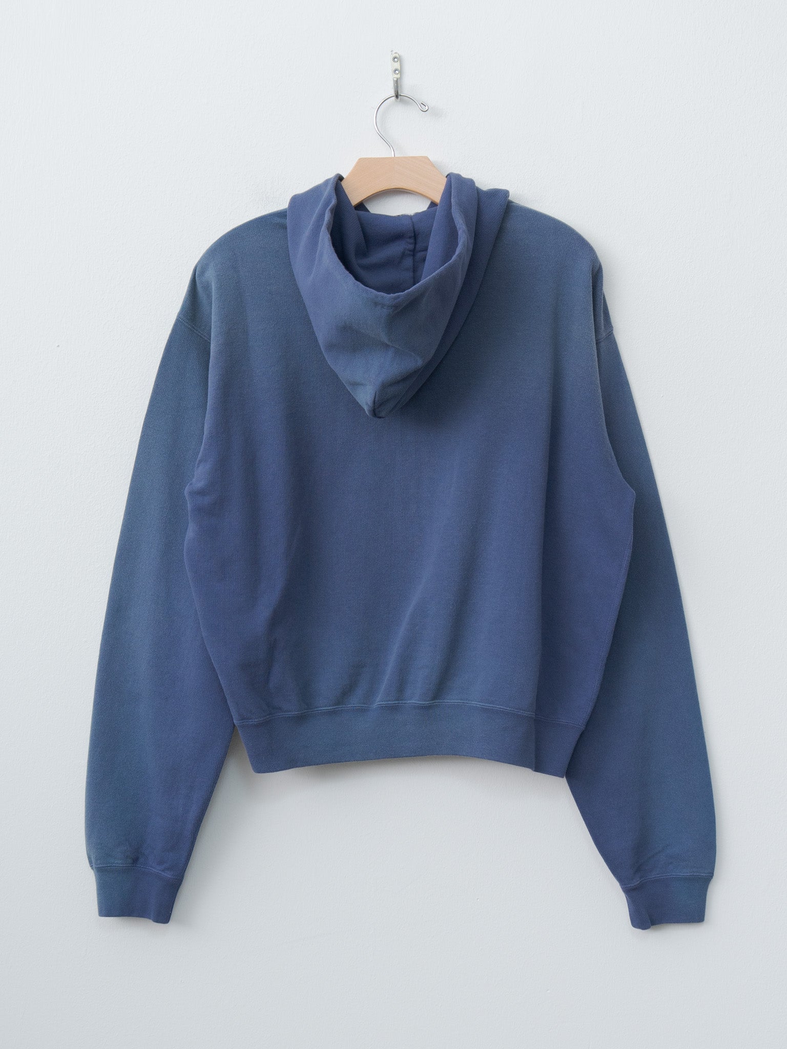 Namu Shop - Auralee Product Dyed Pima Light Sweat Zip Parka - Light Navy