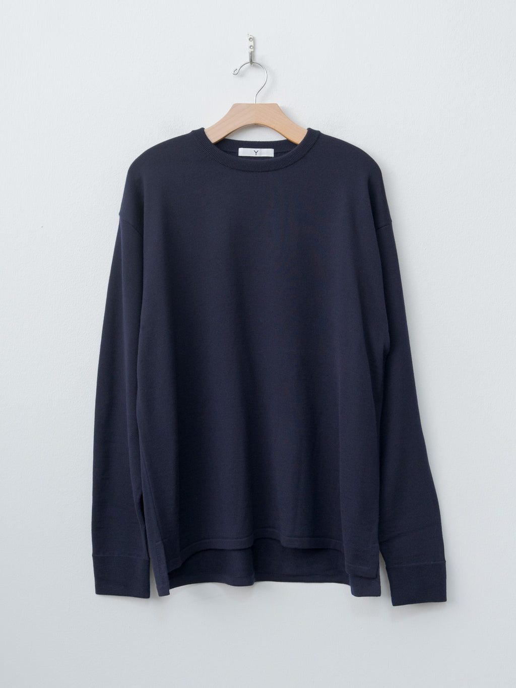 Namu Shop - Y Nonmulesing Wool Knit P/O - Navy