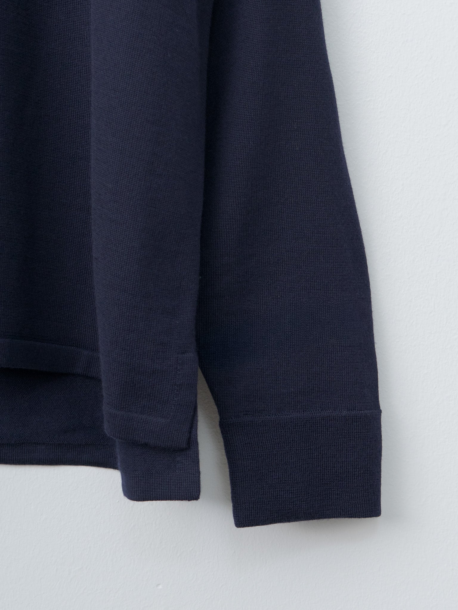 Namu Shop - Y Nonmulesing Wool Knit P/O - Navy