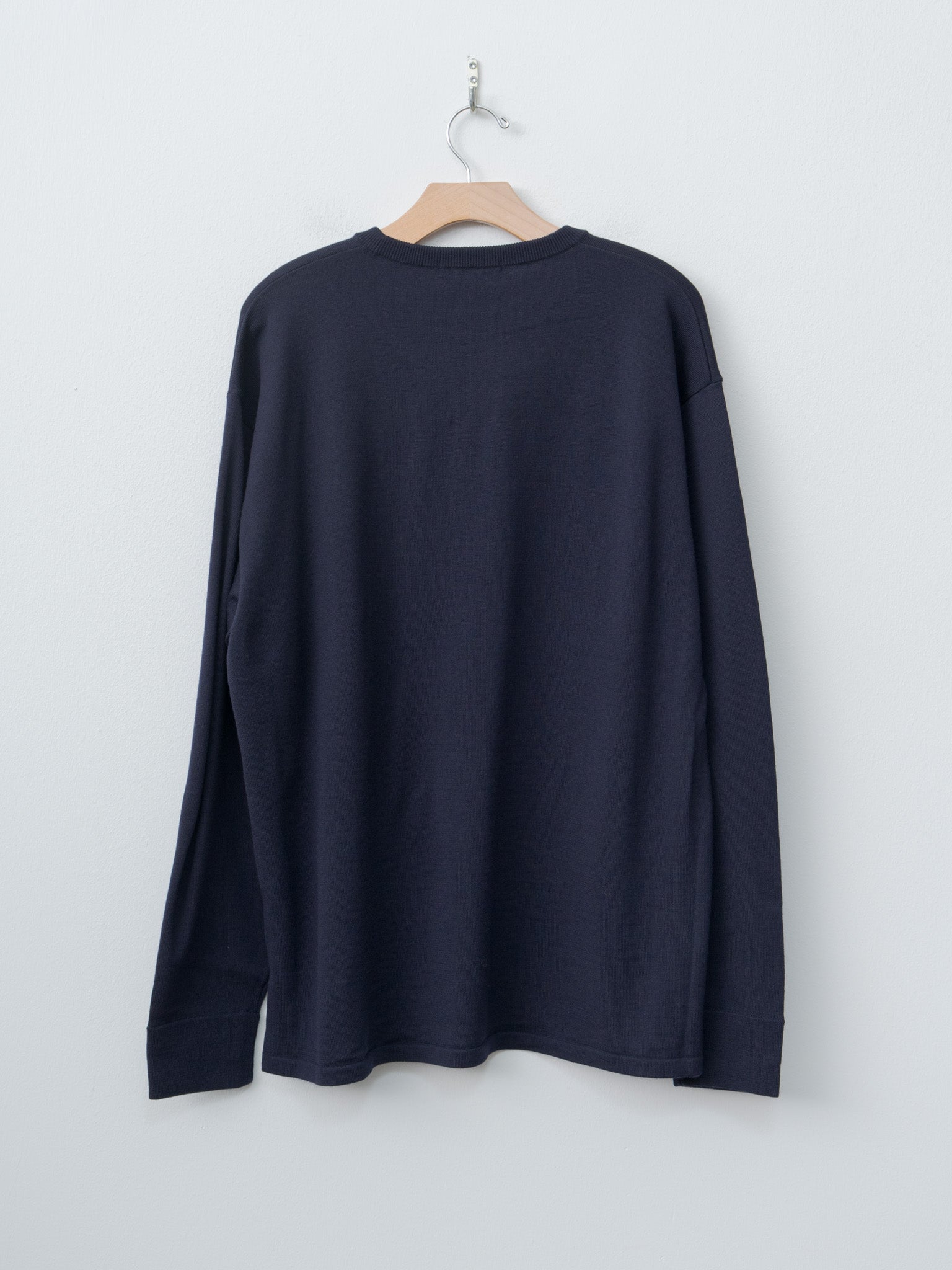 Namu Shop - Y Nonmulesing Wool Knit P/O - Navy