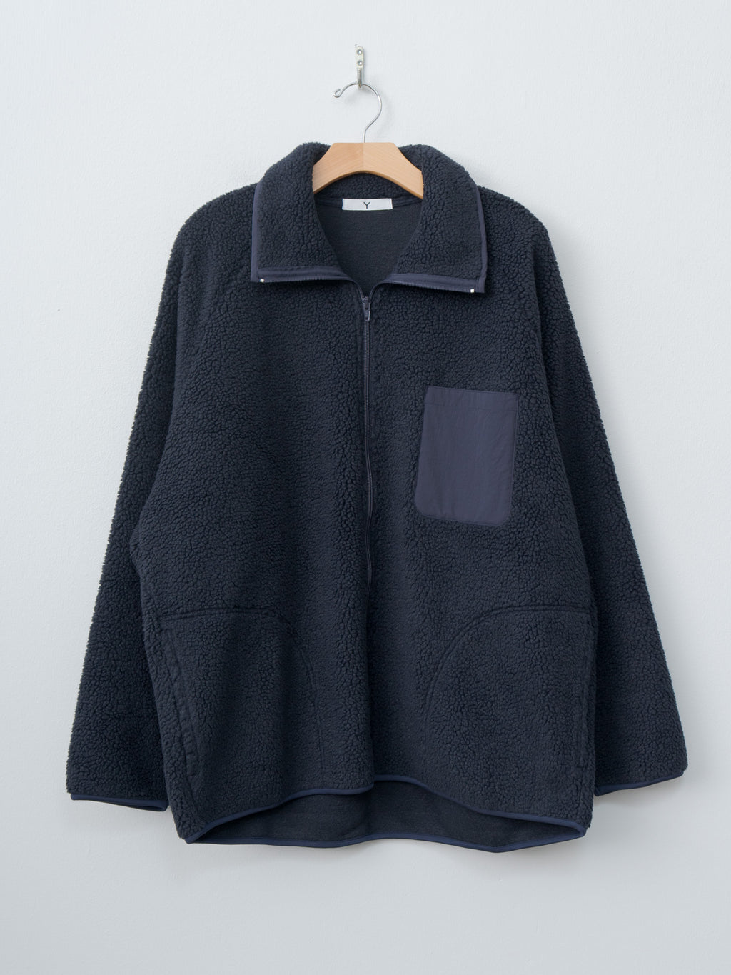 Namu Shop - Y Recycled Polyester Boa Blouson - Navy