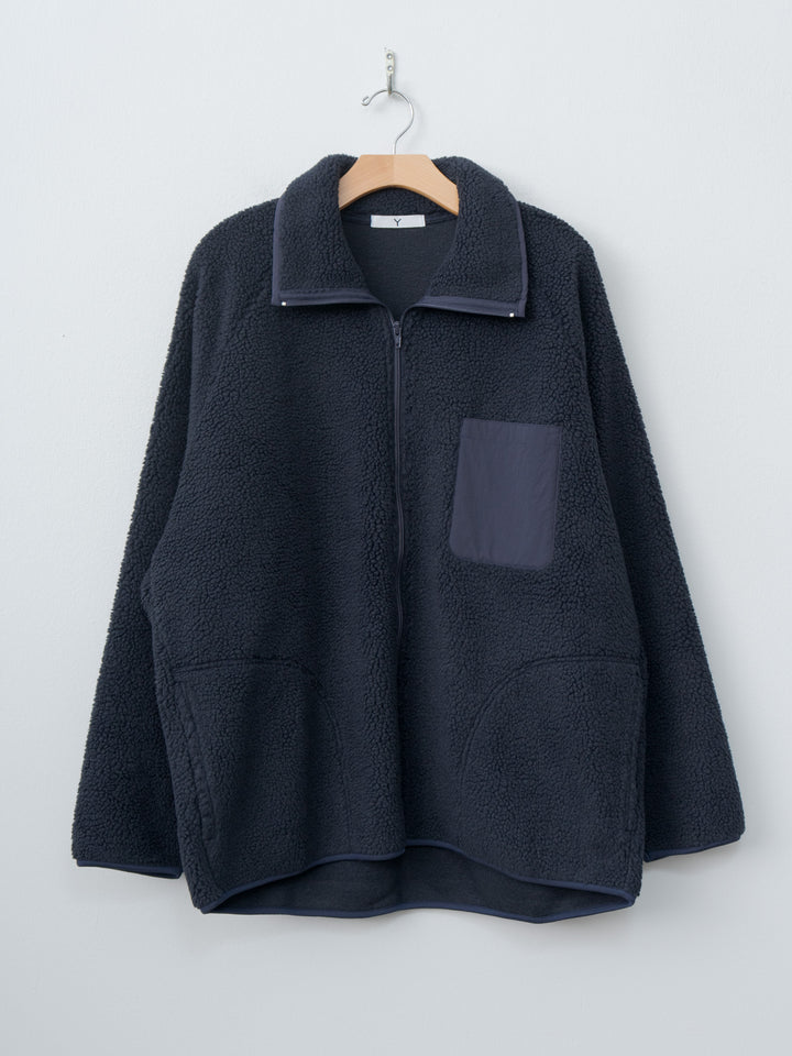 Namu Shop - Y Recycled Polyester Boa Blouson - Navy