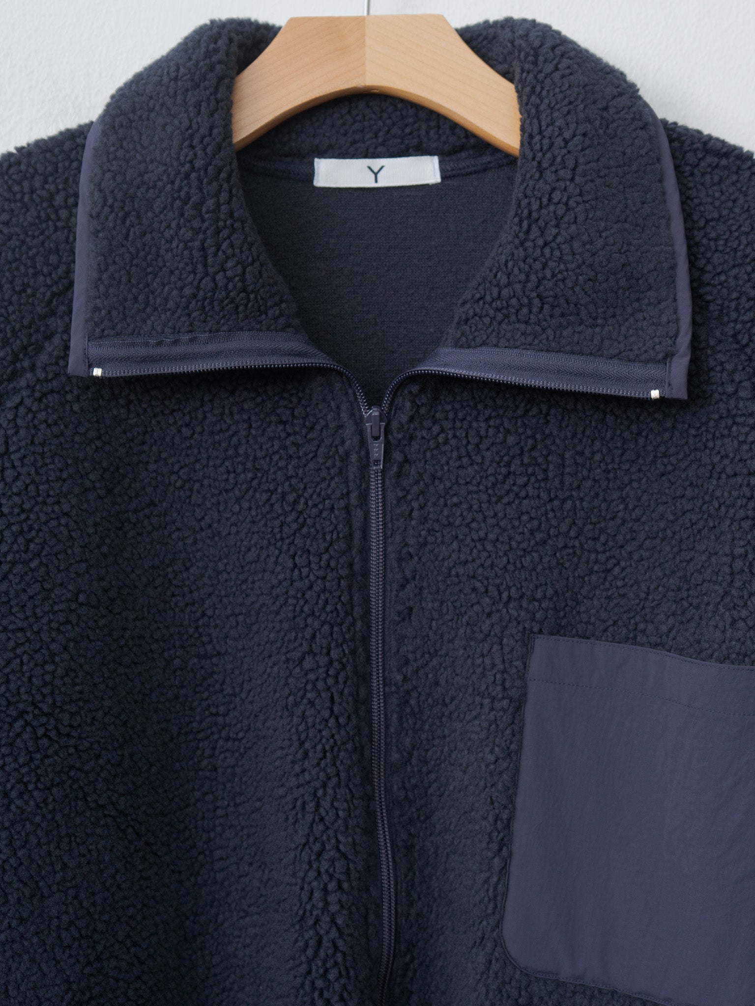Namu Shop - Y Recycled Polyester Boa Blouson - Navy