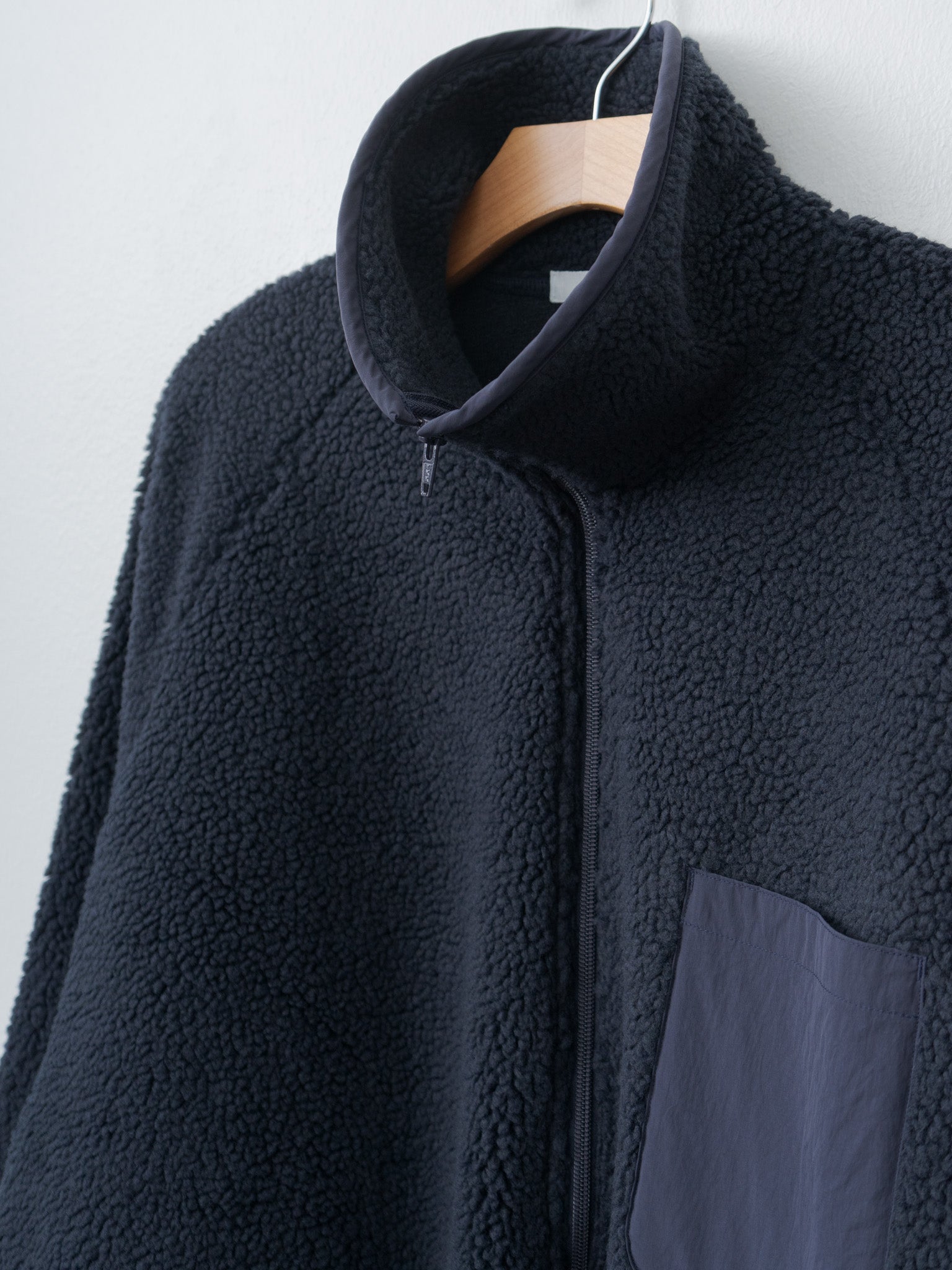 Namu Shop - Y Recycled Polyester Boa Blouson - Navy