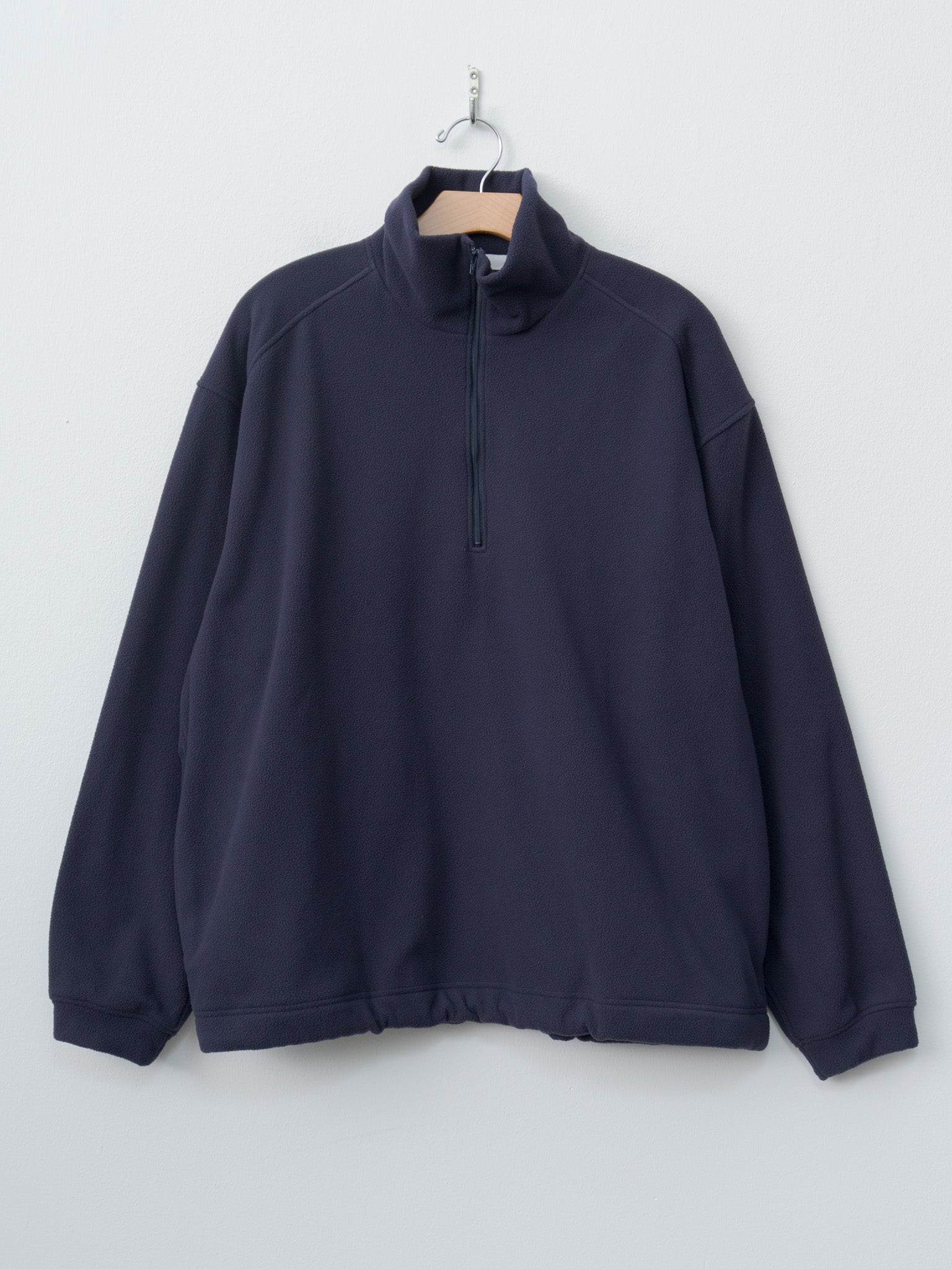 Namu Shop - Y Recycle Polyester Fleece Half Zip P/O - Navy
