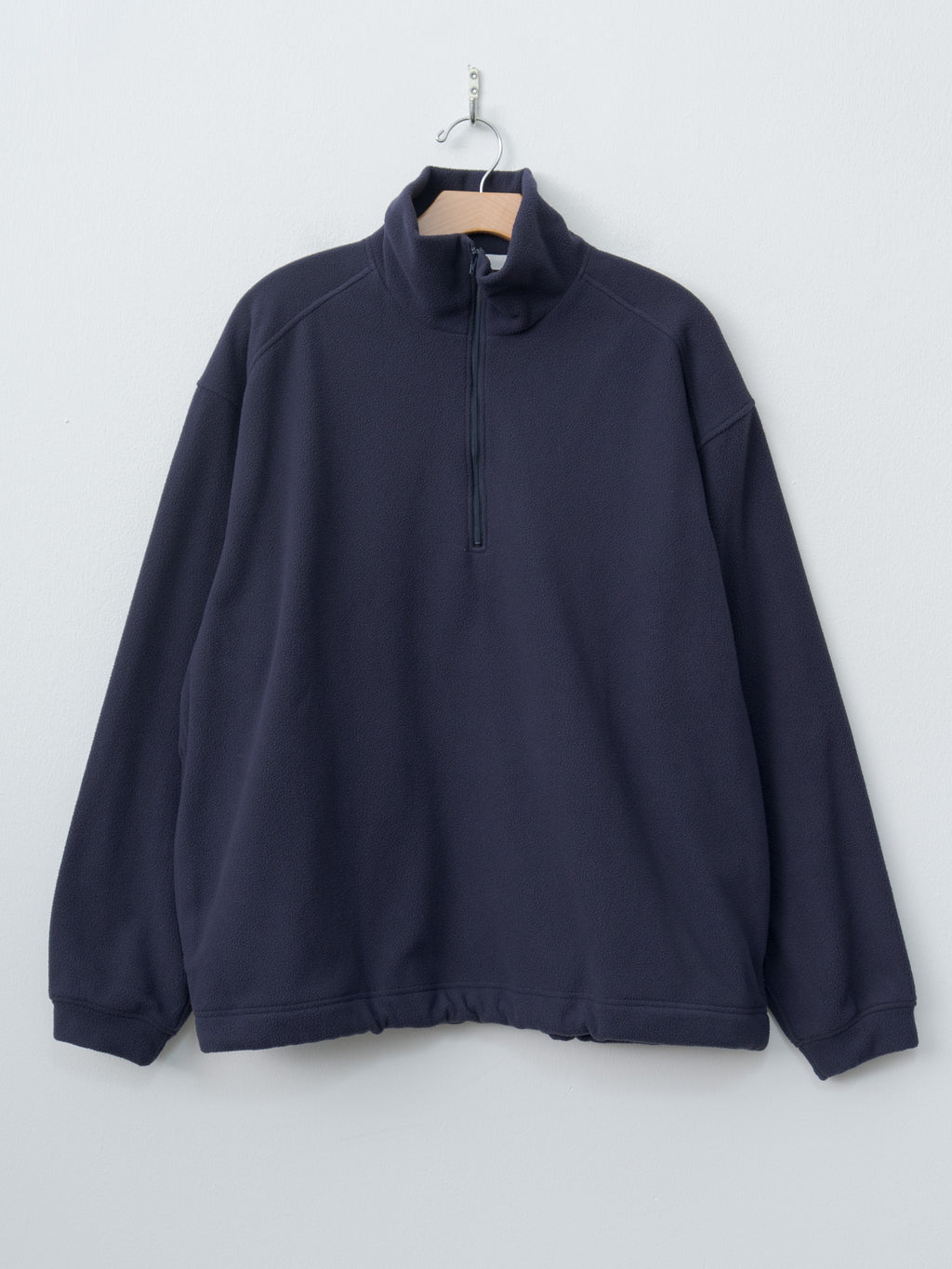 Namu Shop - Y Recycle Polyester Fleece Half Zip P/O - Navy