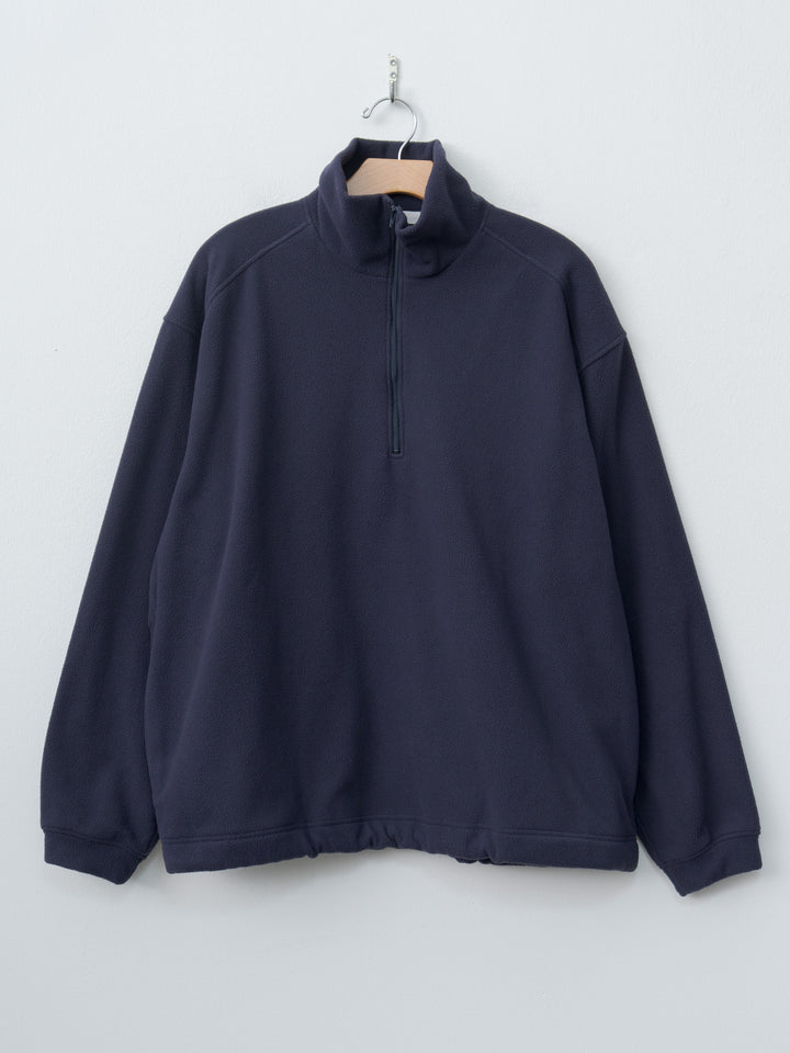 Namu Shop - Y Recycle Polyester Fleece Half Zip P/O - Navy