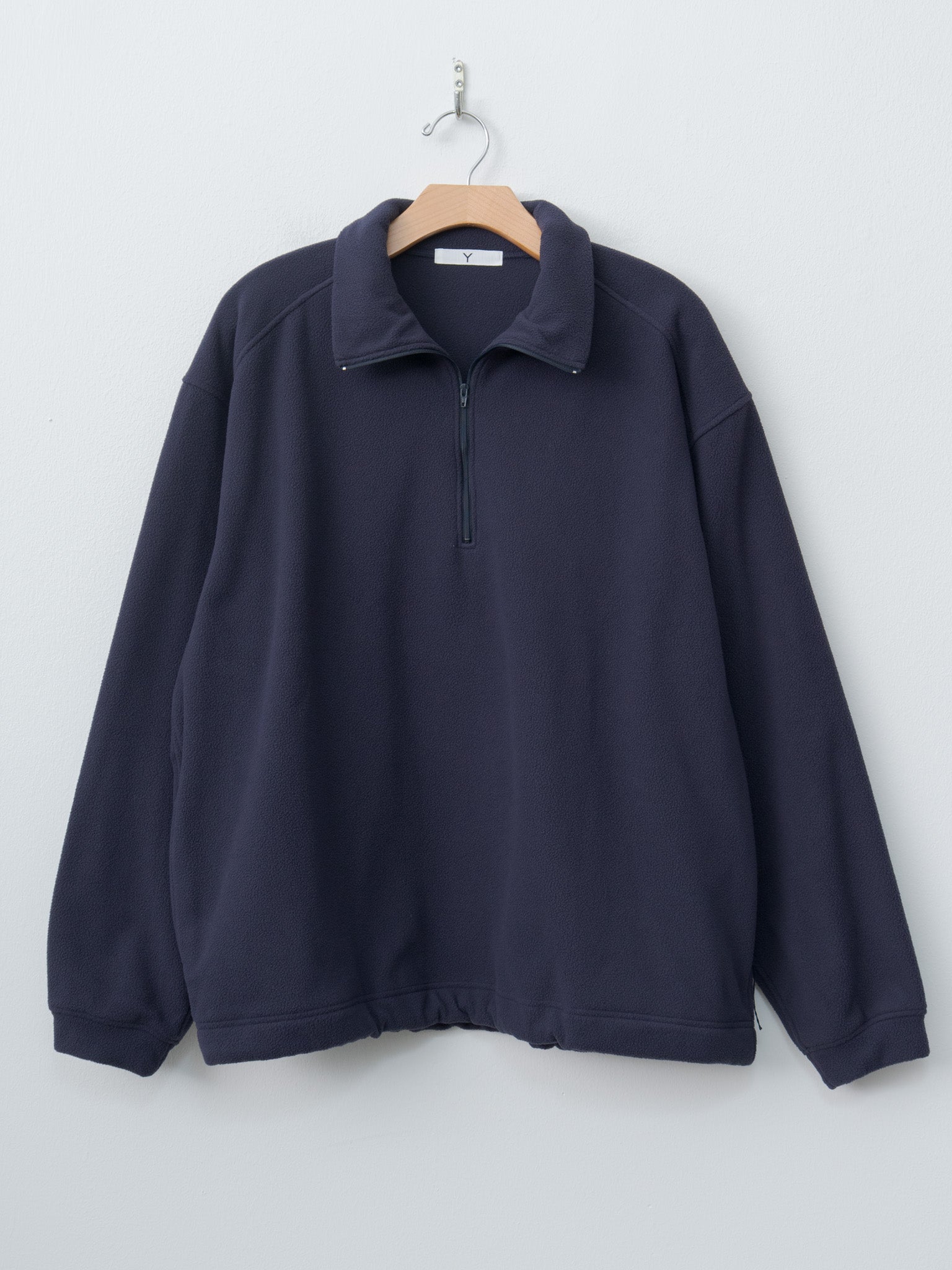 Namu Shop - Y Recycle Polyester Fleece Half Zip P/O - Navy