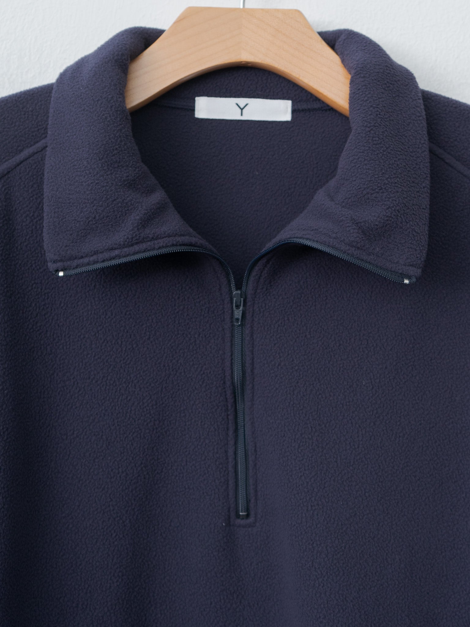 Namu Shop - Y Recycle Polyester Fleece Half Zip P/O - Navy