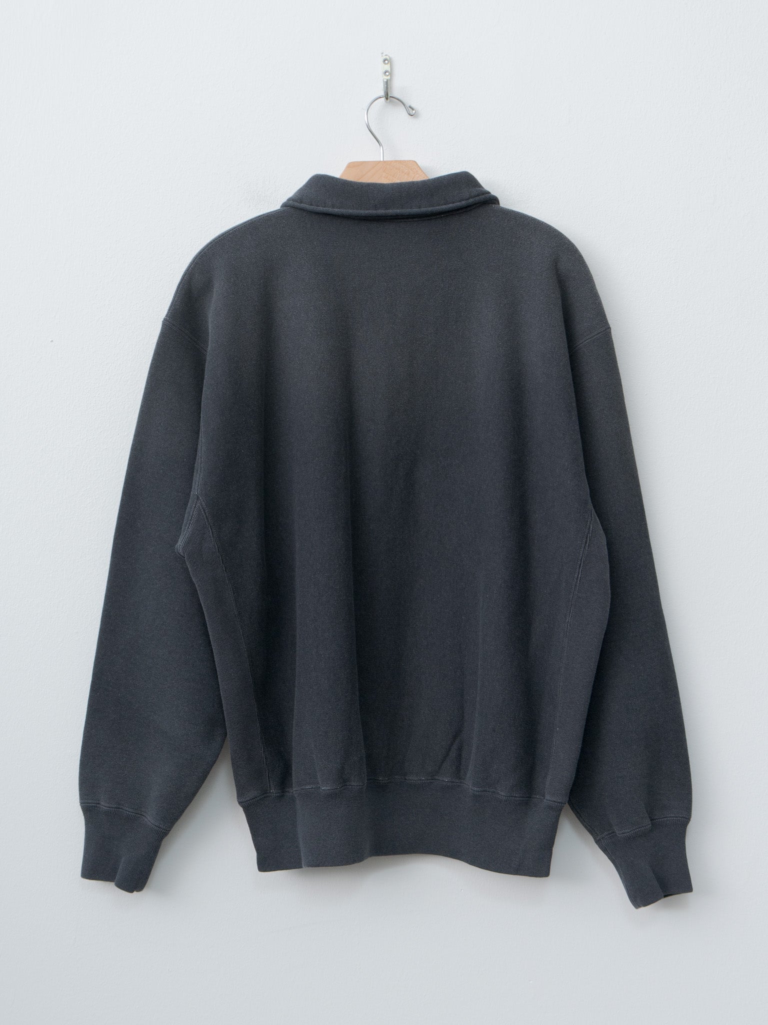Namu Shop - Yleve Heavy Weight Fleece Bleach Snap P/O - Charcoal