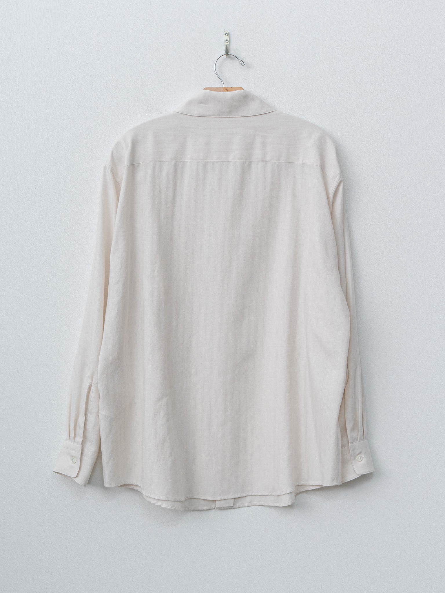 Namu Shop - Auralee Cotton Cashmere Herringbone Shirt - Ivory White