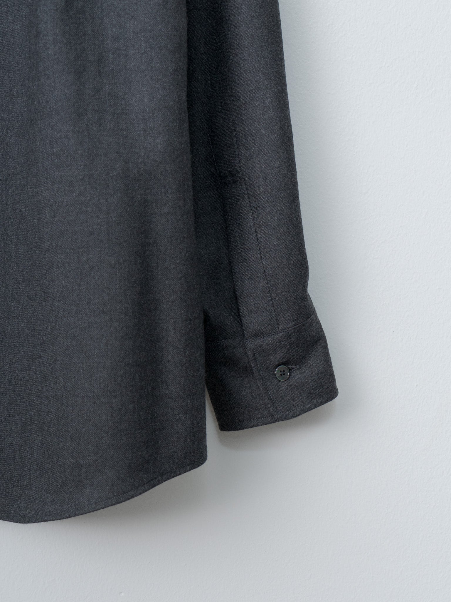 Namu Shop - Auralee Super Light Wool Shirt - Top Charcoal