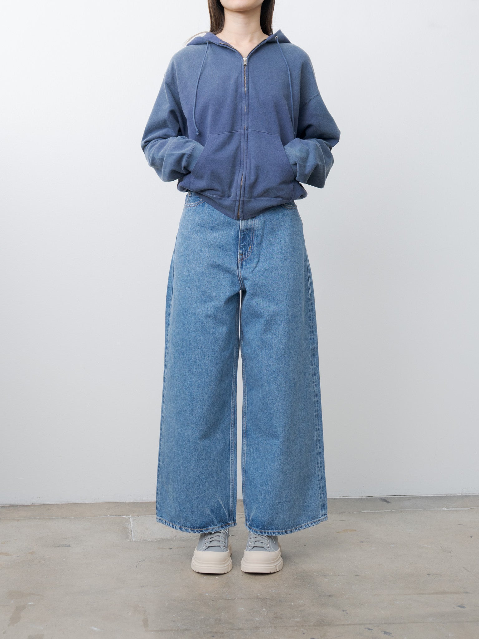 Namu Shop - Yleve 13.5oz High Waist Wide Denim - Indigo