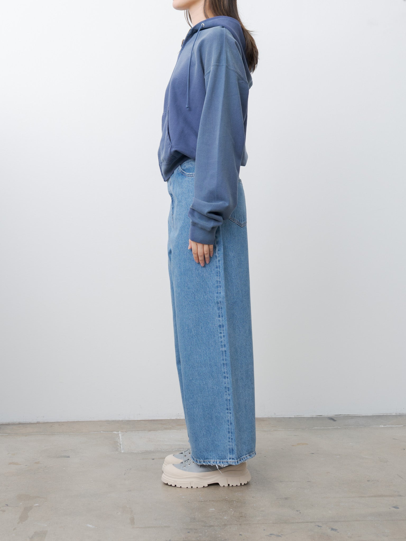 Namu Shop - Yleve 13.5oz High Waist Wide Denim - Indigo