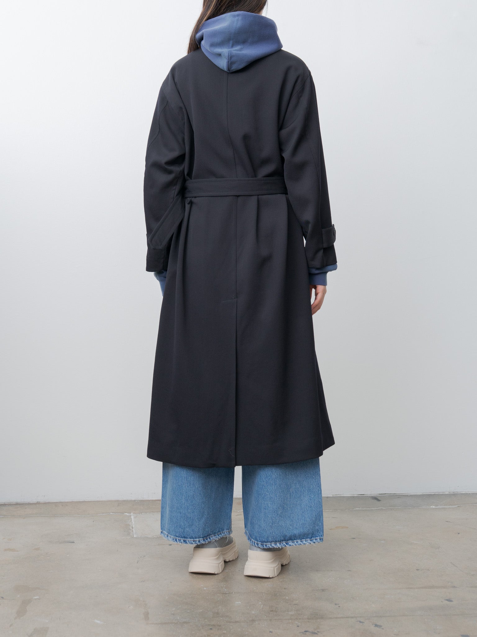 Namu Shop - Yleve Wool Gaba Zip Coat - Navy