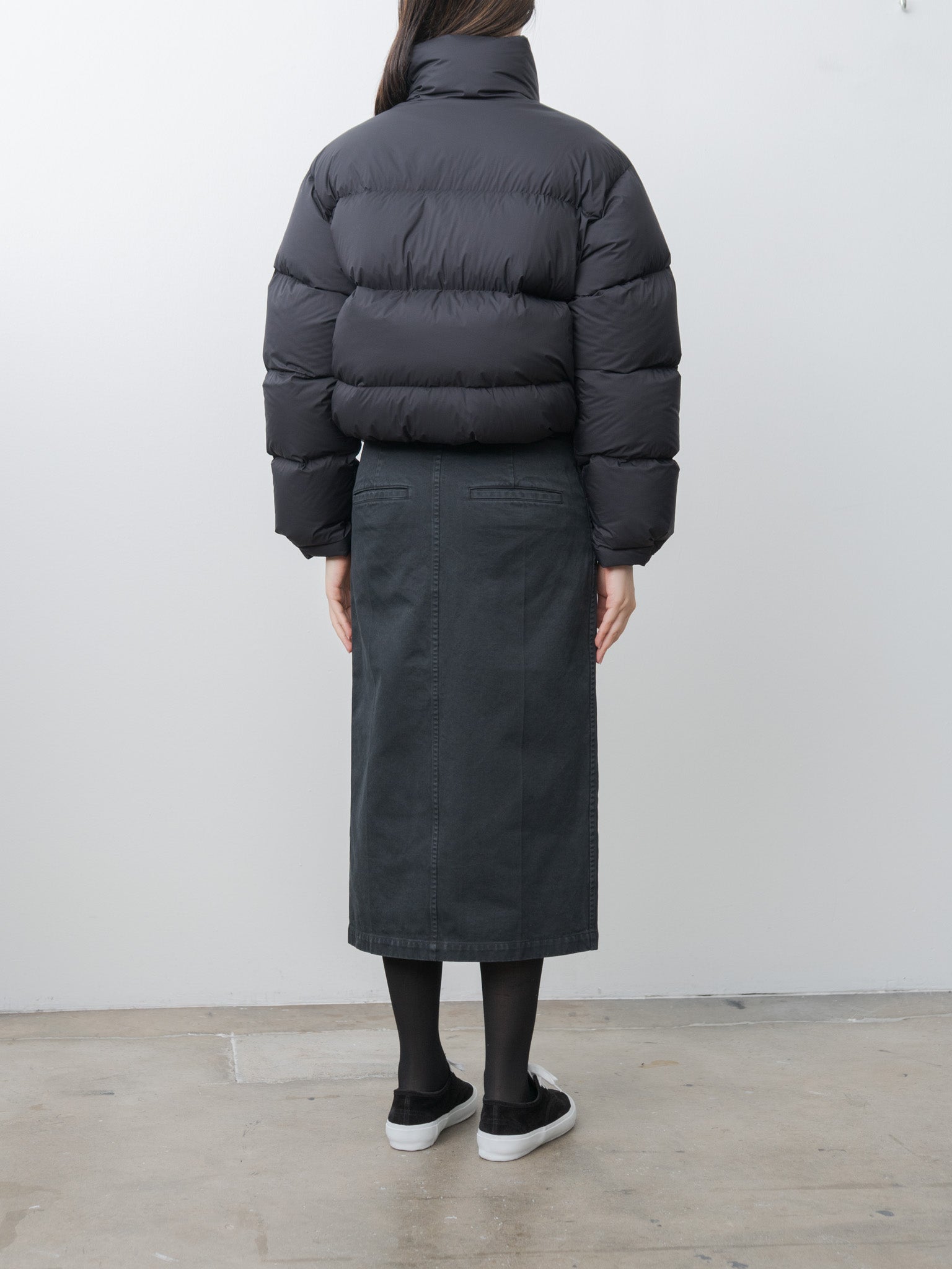 Namu Shop - Auralee Product Dyed Finx Chino Skirt - Black