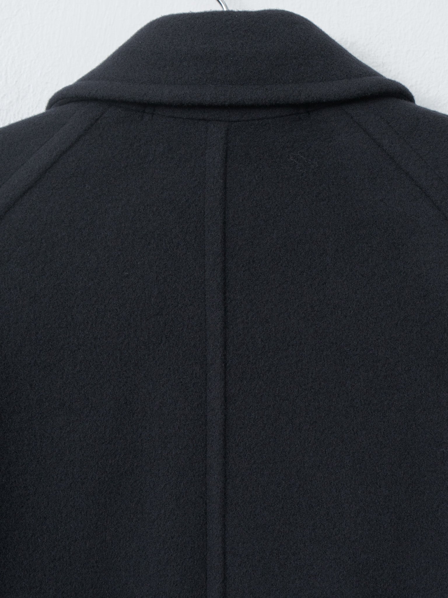 Namu Shop - Auralee Super Fine Wool Mosser Soutien Collar Coat - Black