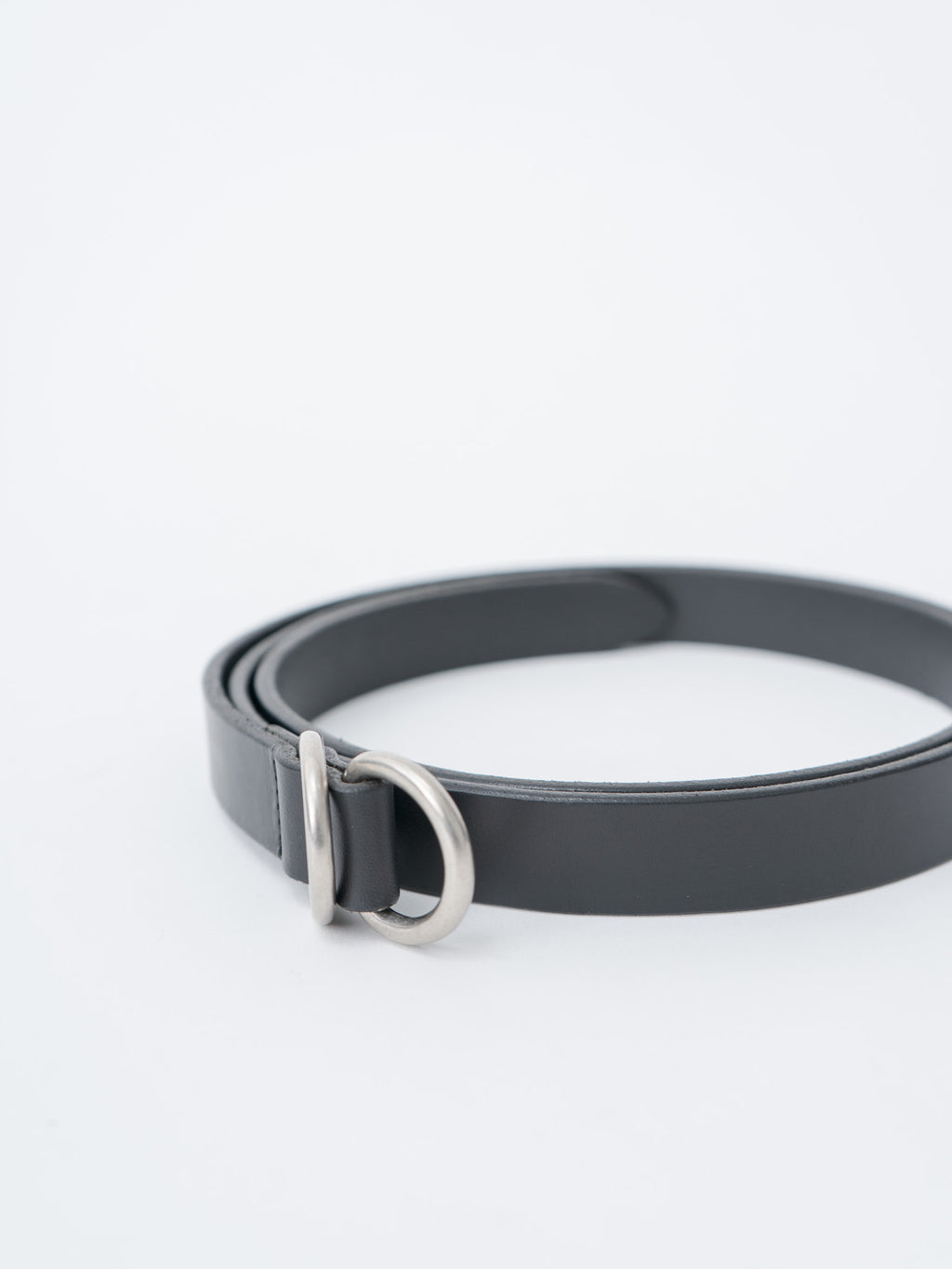 Namu Shop - Yoko Sakamoto Ring Belt Slim - Black × Silver (OS)