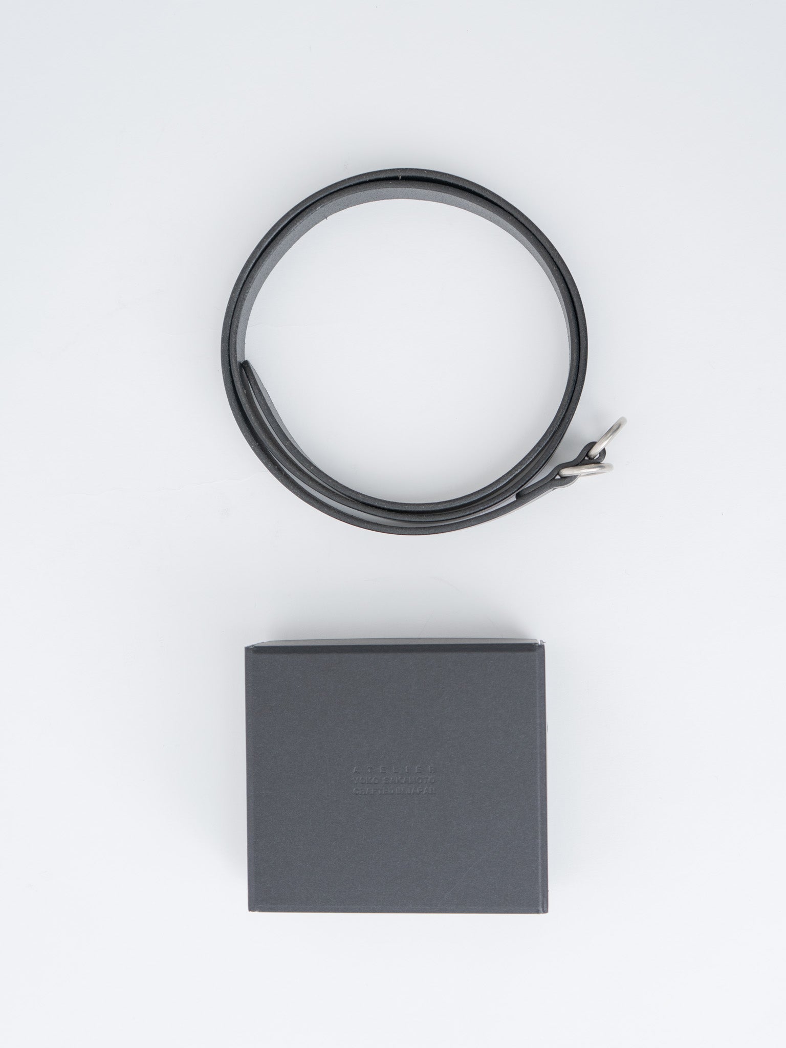 Namu Shop - Yoko Sakamoto Ring Belt Slim - Black × Silver (OS)