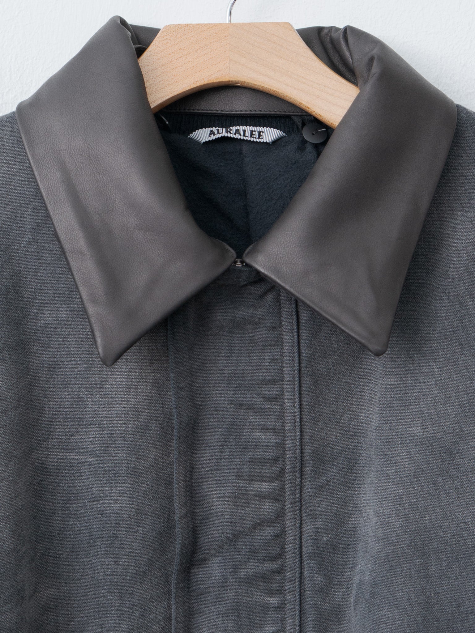 Namu Shop - Auralee Product Dyed Organic Cotton Duck Blouson - Faded Black