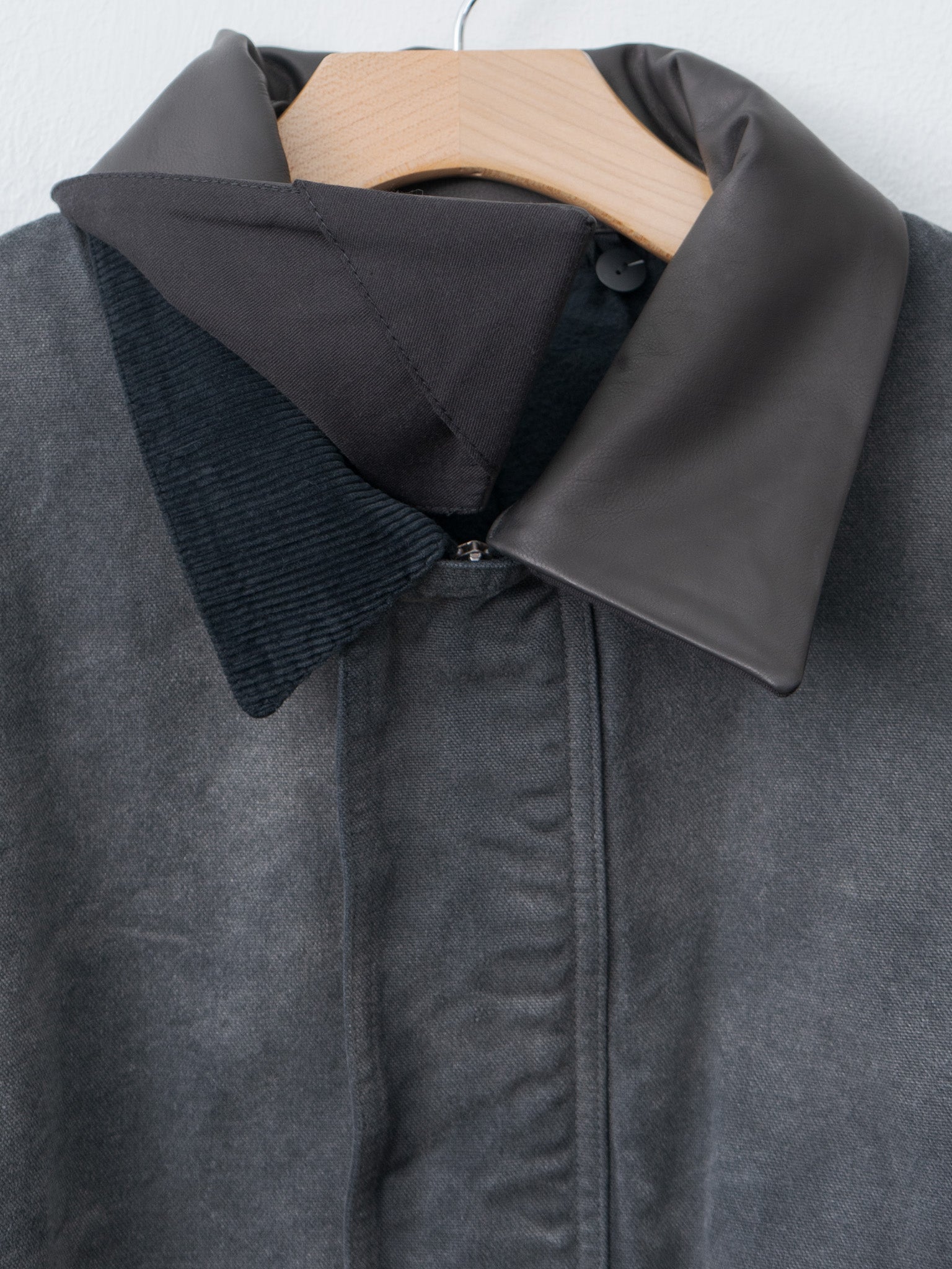 Namu Shop - Auralee Product Dyed Organic Cotton Duck Blouson - Faded Black