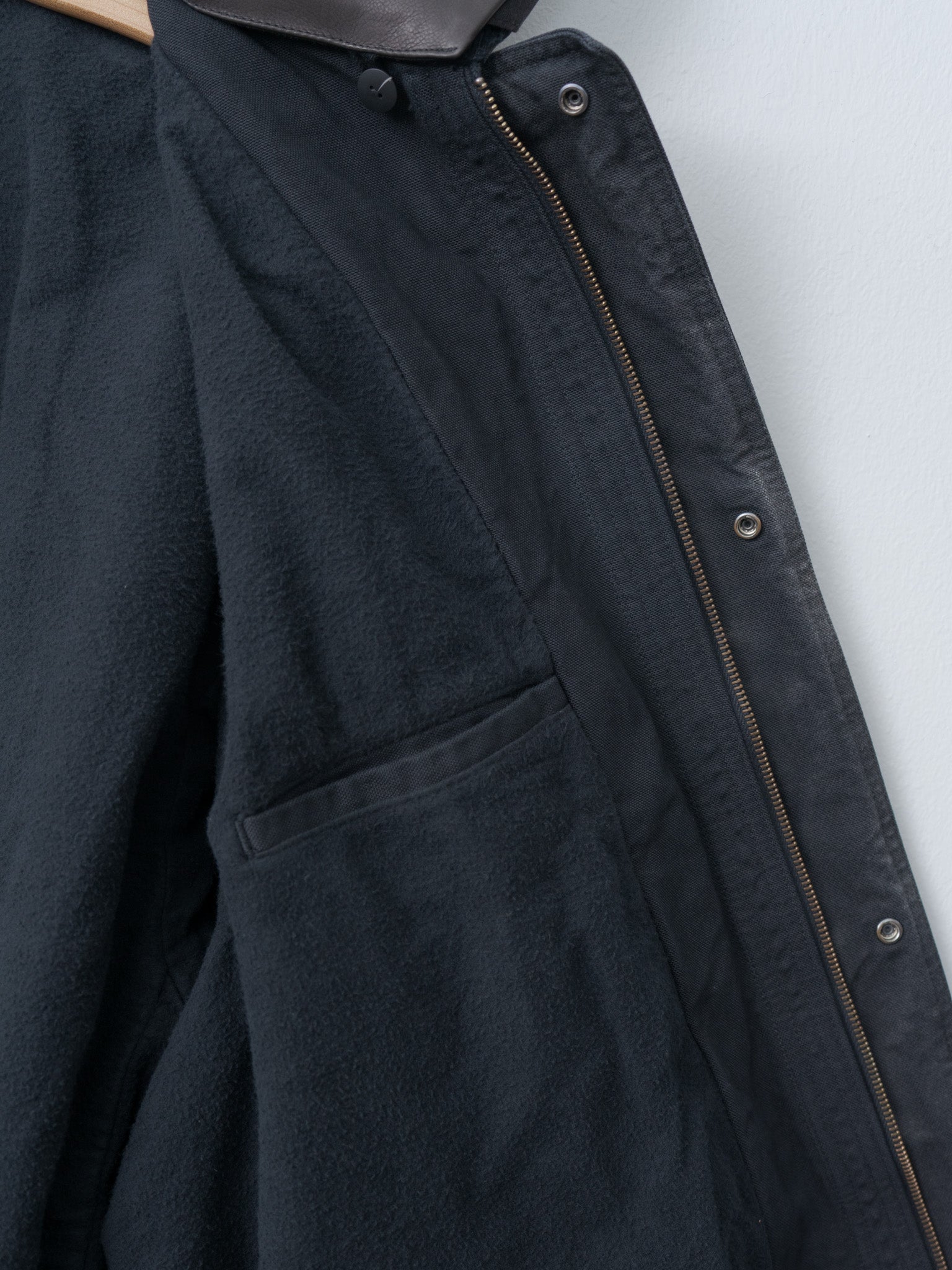 Namu Shop - Auralee Product Dyed Organic Cotton Duck Blouson - Faded Black