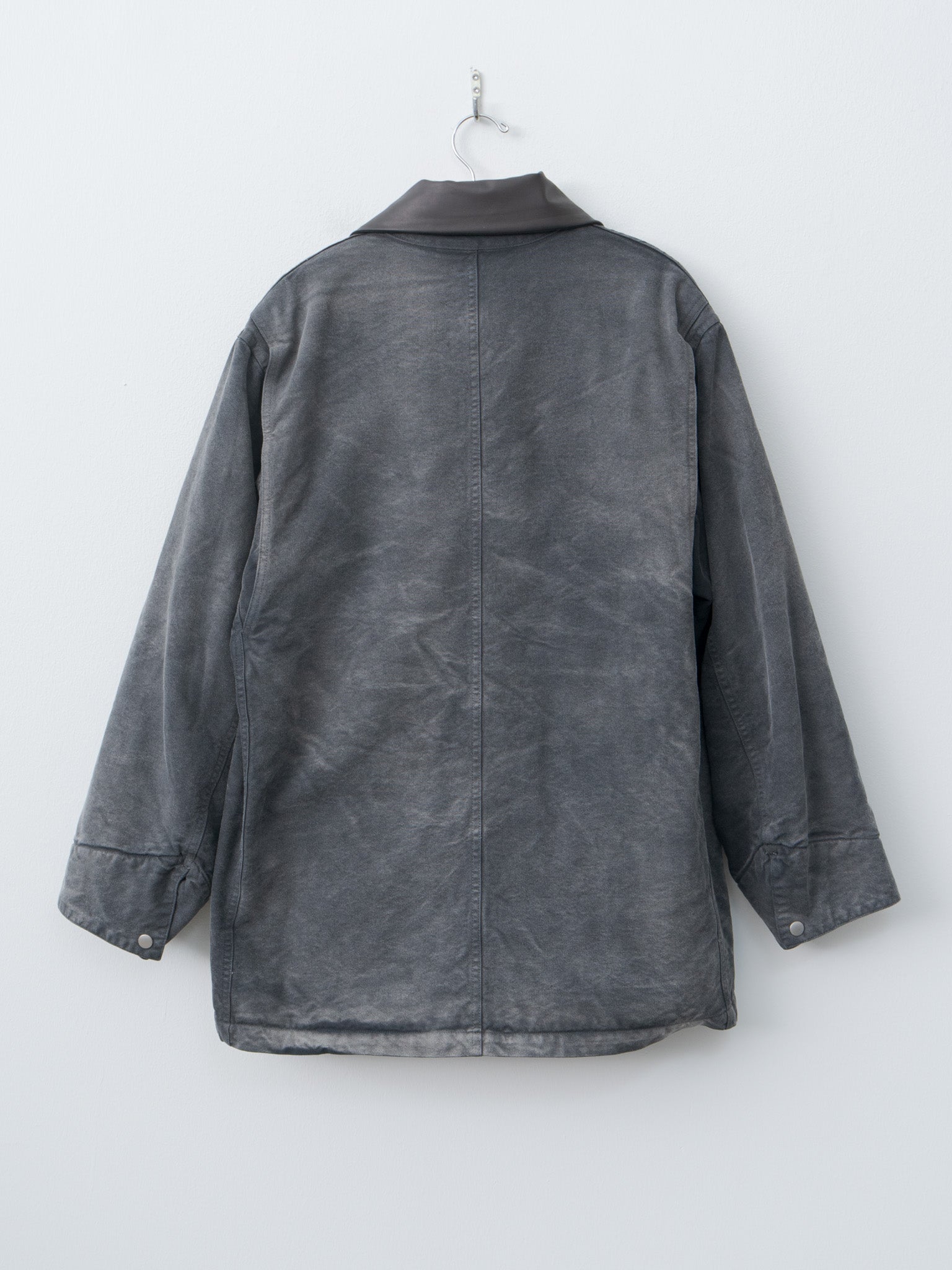 Namu Shop - Auralee Product Dyed Organic Cotton Duck Blouson - Faded Black