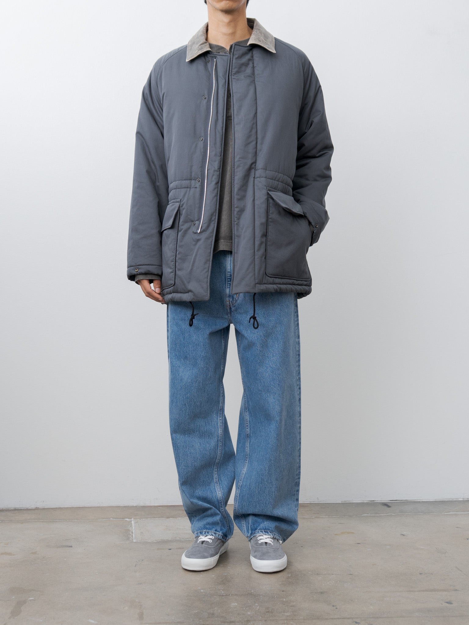 Namu Shop - Yleve Finx Cotton Padding Coat - Smokey Navy