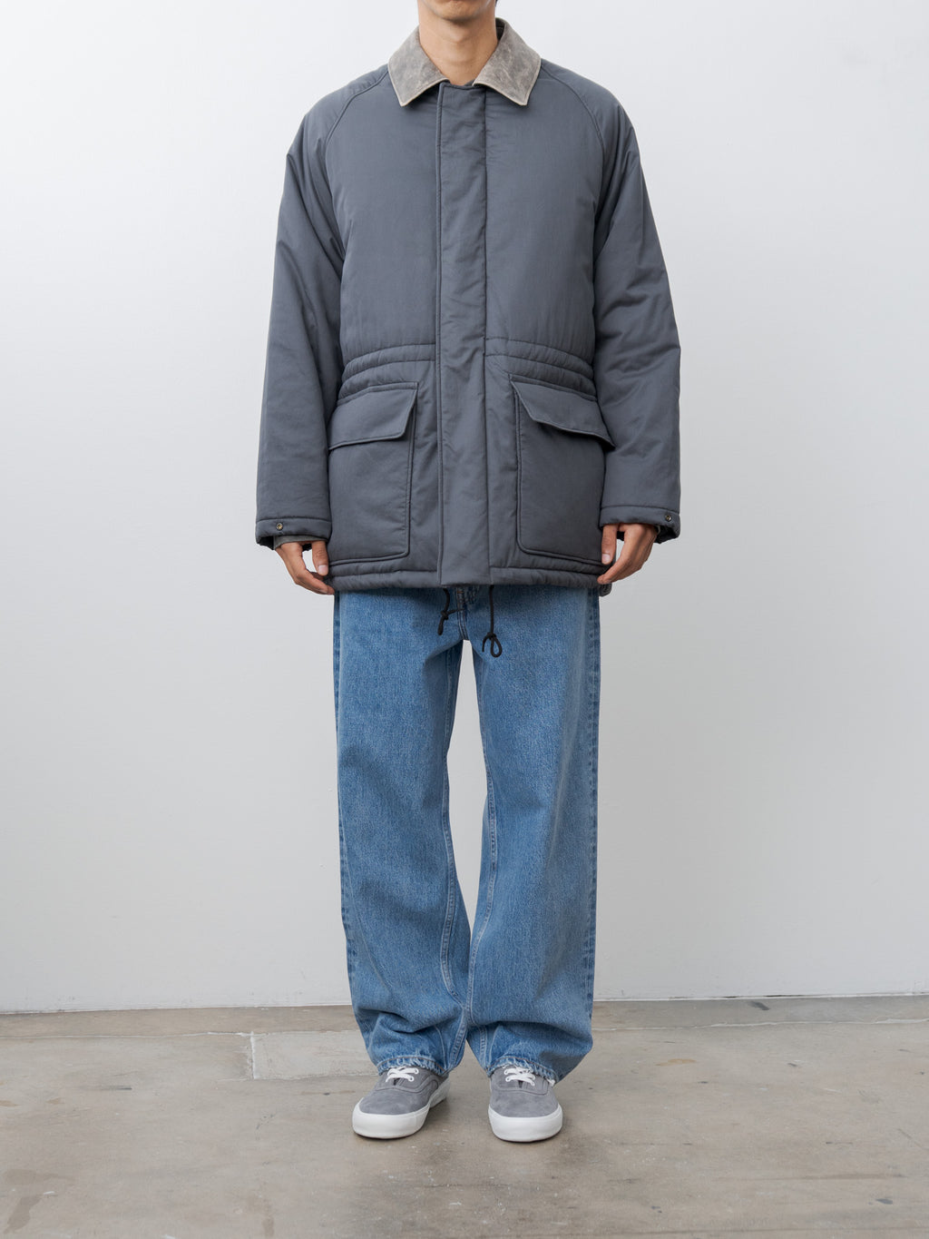 Namu Shop - Yleve Finx Cotton Padding Coat - Smokey Navy