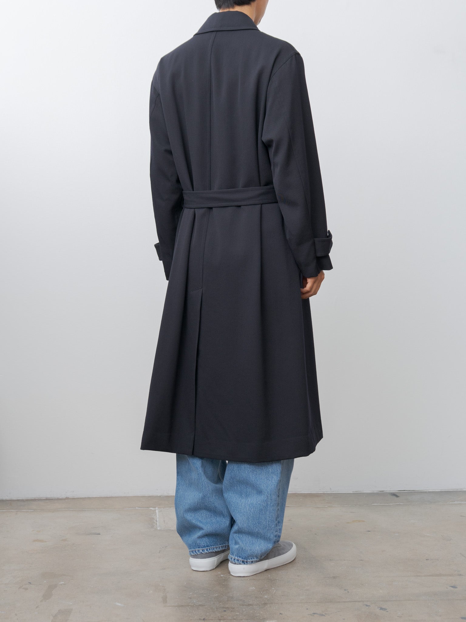 Namu Shop - Yleve Wool Gaba Zip Coat - Navy