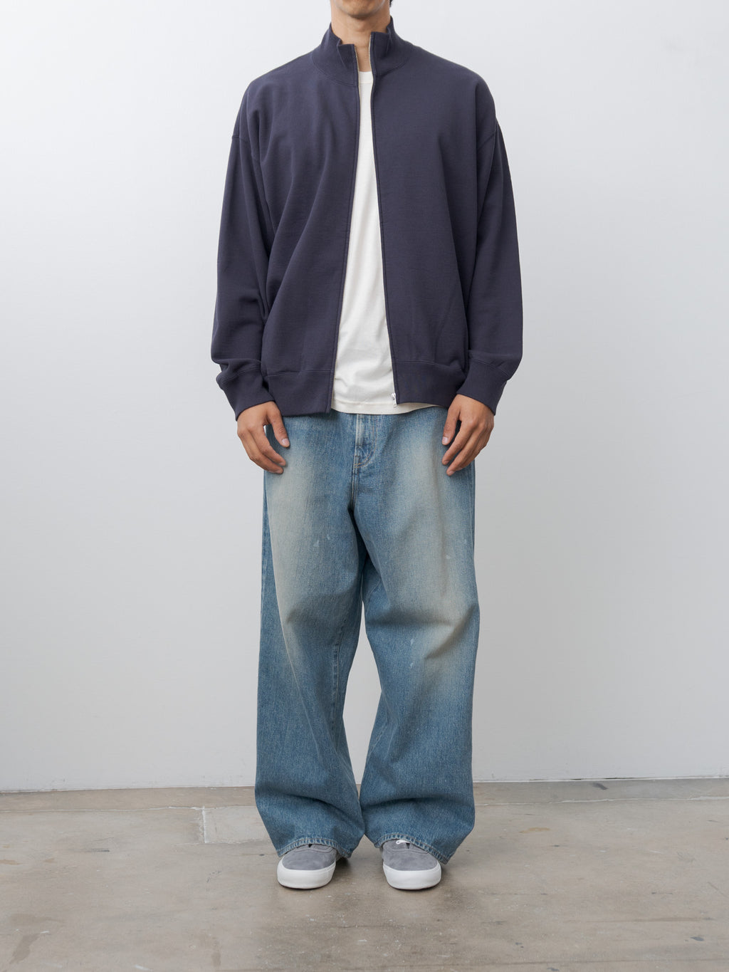 Namu Shop - Y Organic Cotton Heavy Weight Fleece Blouson - Navy