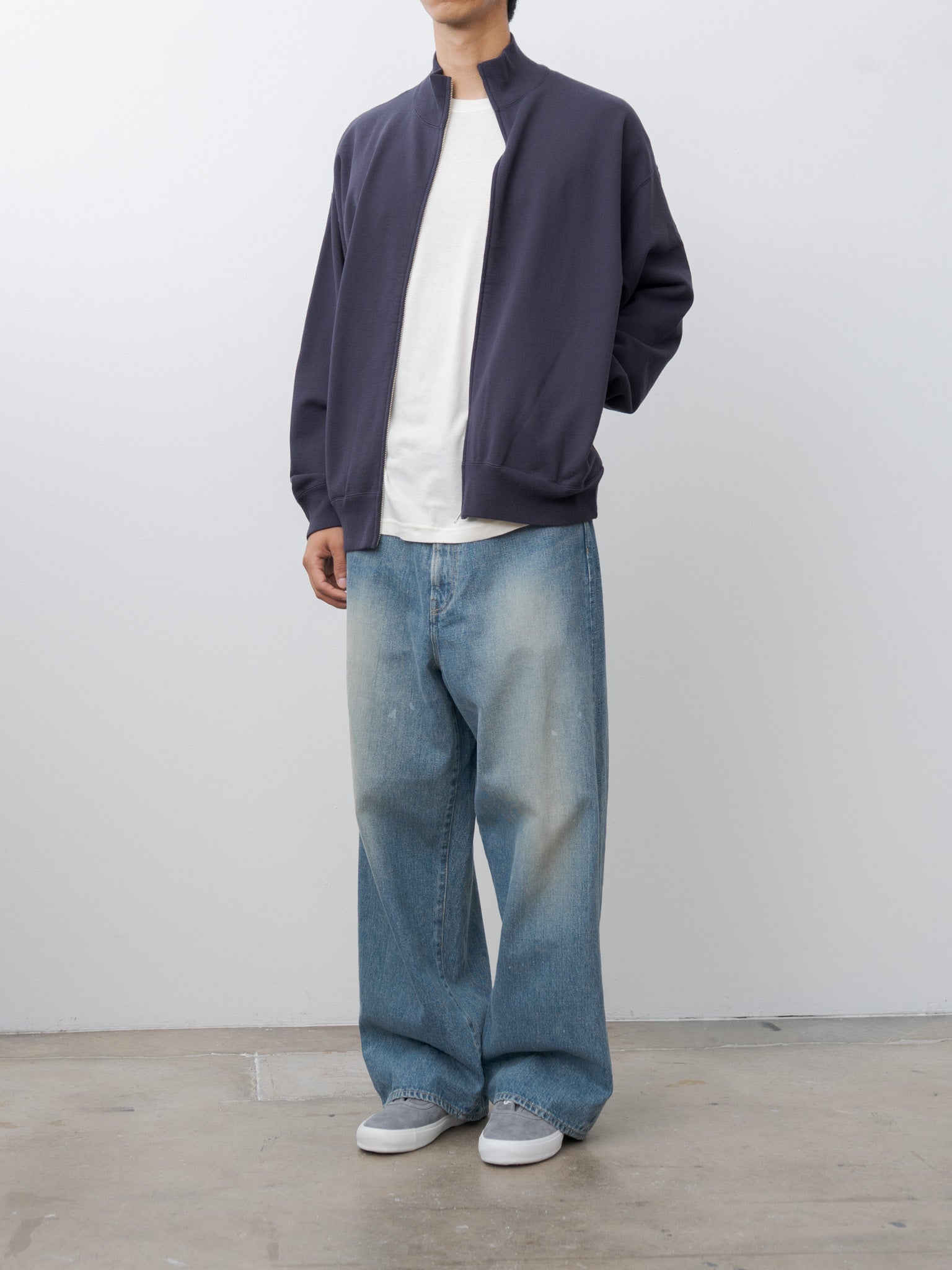 Namu Shop - Y Organic Cotton Heavy Weight Fleece Blouson - Navy