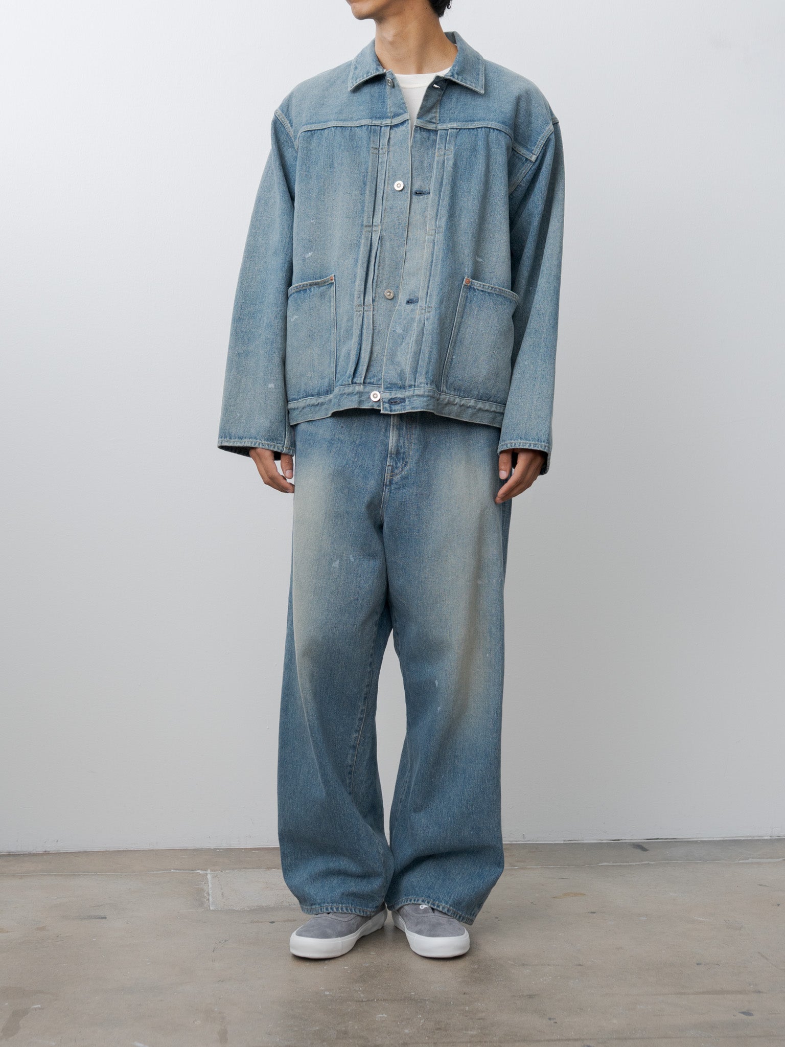 Namu Shop - Yoko Sakamoto 5Pocket Baggy Pants - Fade Indigo