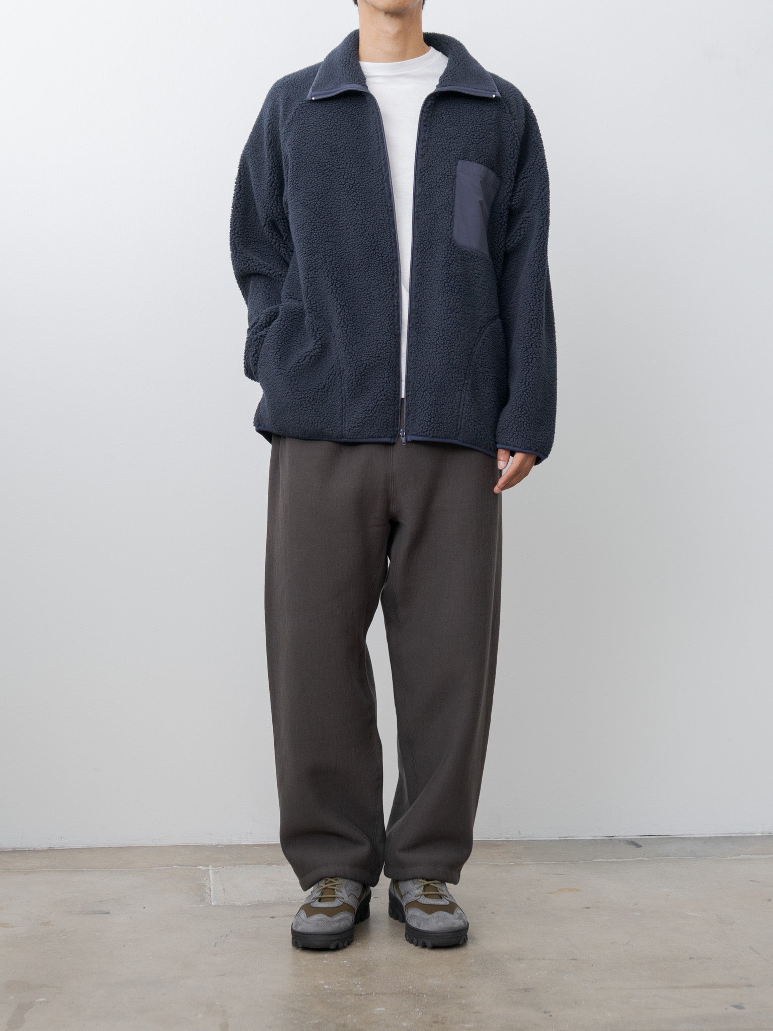 Namu Shop - Y Recycled Polyester Boa Blouson - Navy
