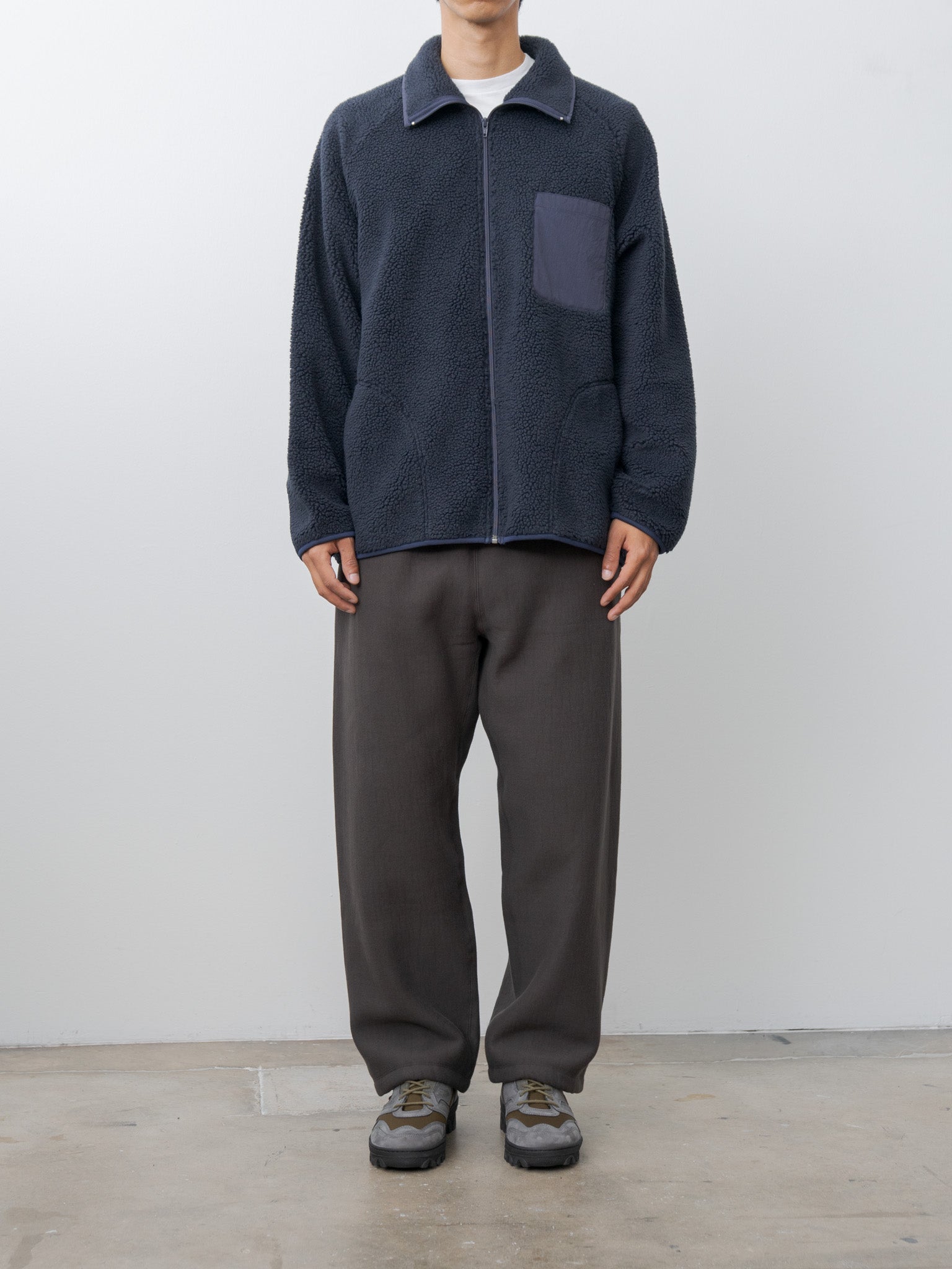 Namu Shop - Y Recycled Polyester Boa Blouson - Navy