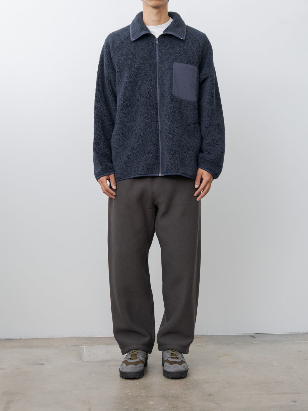 Namu Shop - Y Recycled Polyester Boa Blouson - Navy