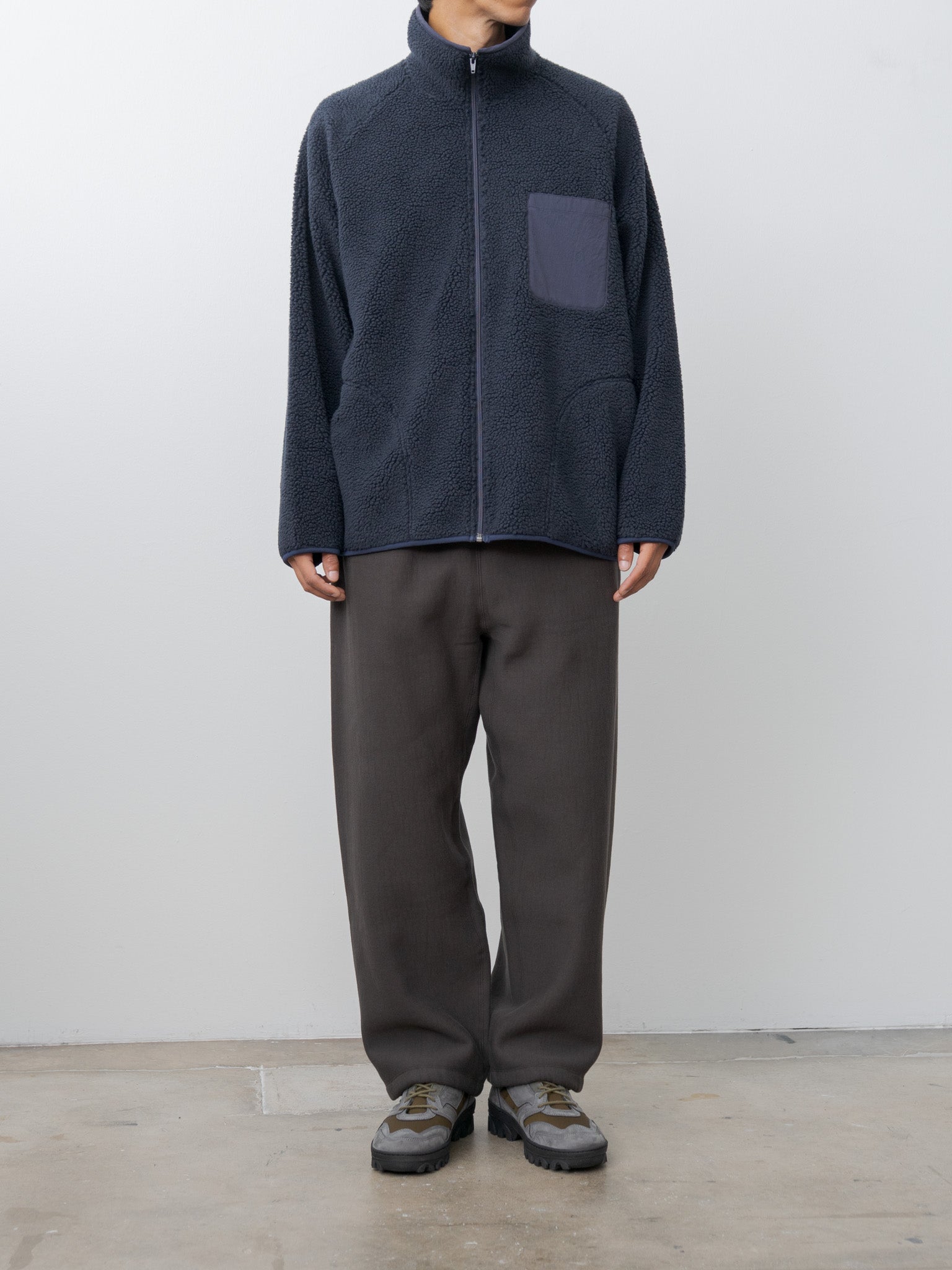 Namu Shop - Y Recycled Polyester Boa Blouson - Navy