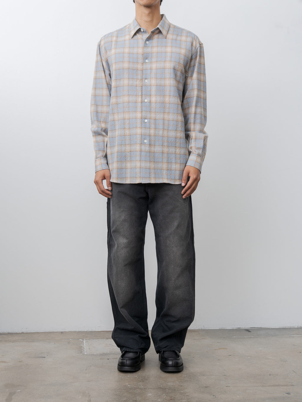 Namu Shop - Auralee Product Dyed Organic Cotton Duck Painter Pants - Faded Black