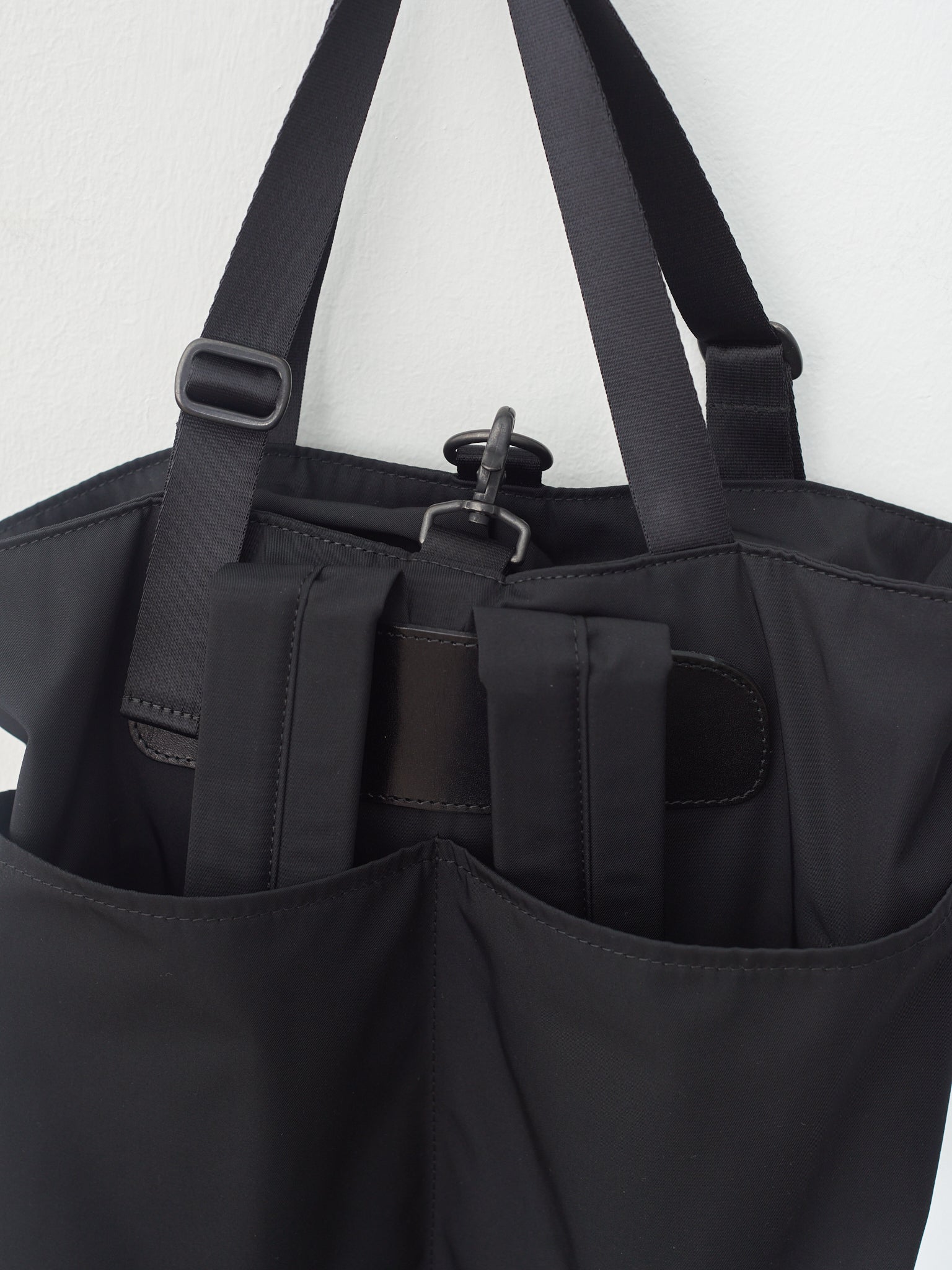 Gabardine 2-Way Backpack - Black