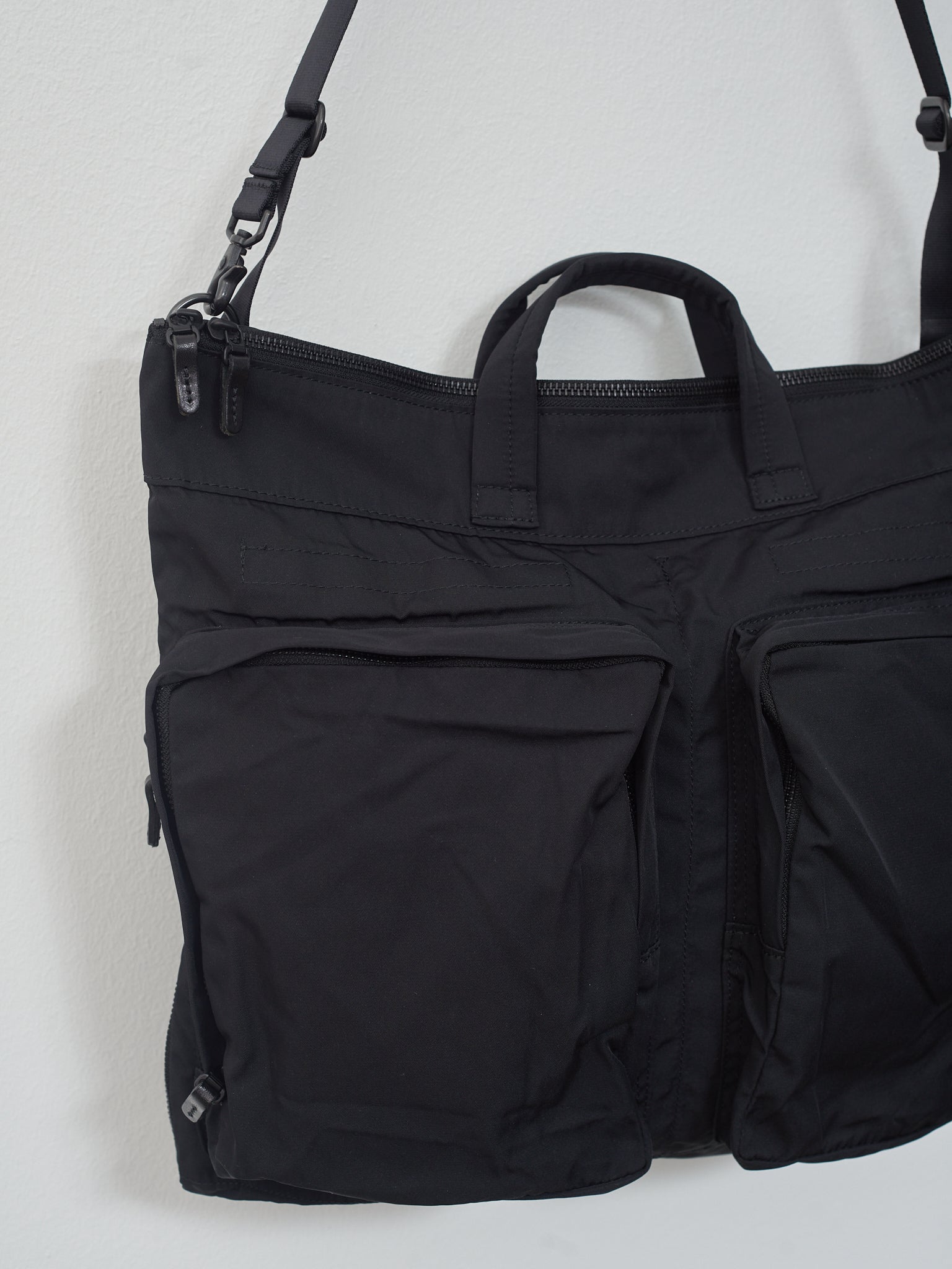 Gabardine Helmet Bag - Black