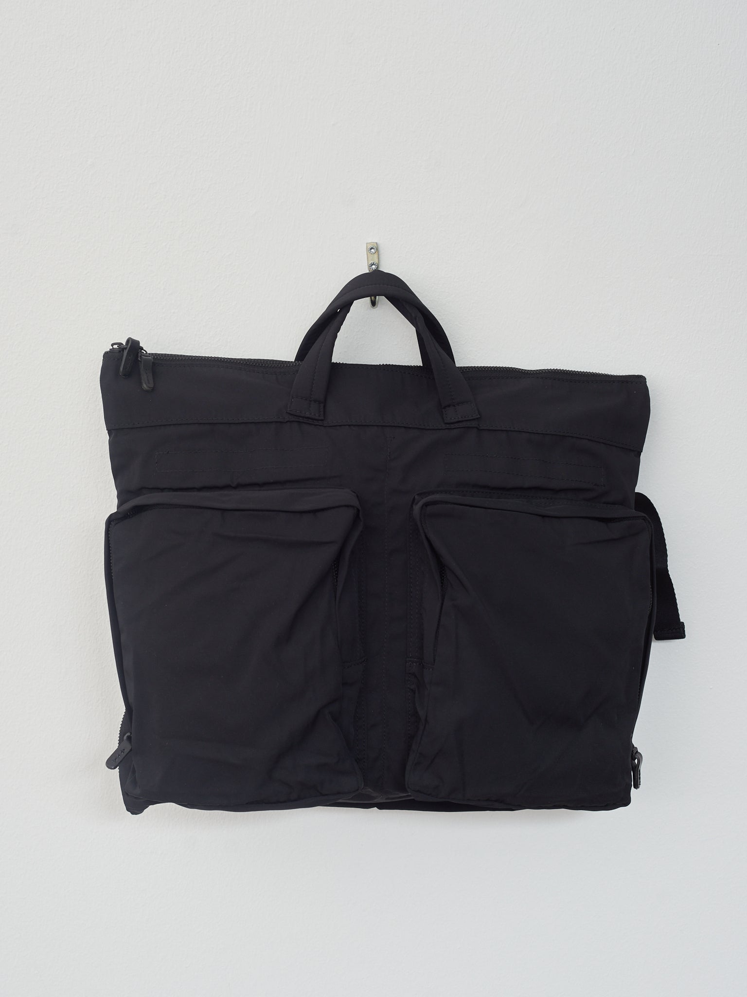Gabardine Helmet Bag - Black