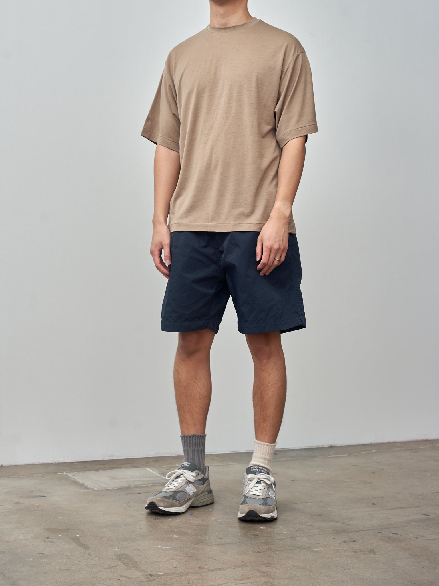 Namu Shop - Kaptain Sunshine Super Soft Merino Tenijiku Halfsleeve Tee - Beige
