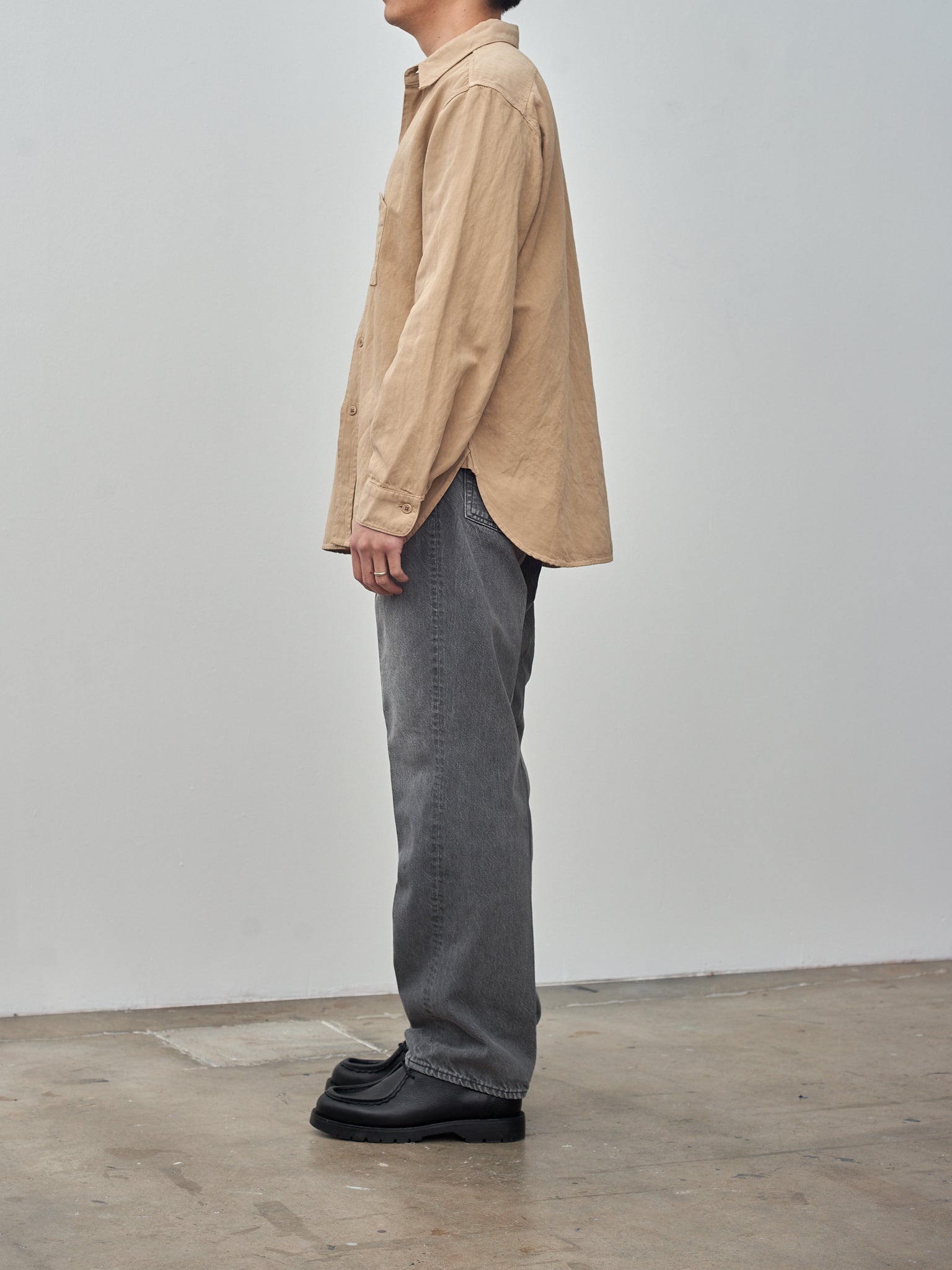 Namu Shop - Kaptain Sunshine Skate Shoecut Denim Pants - Black Vintage Wash