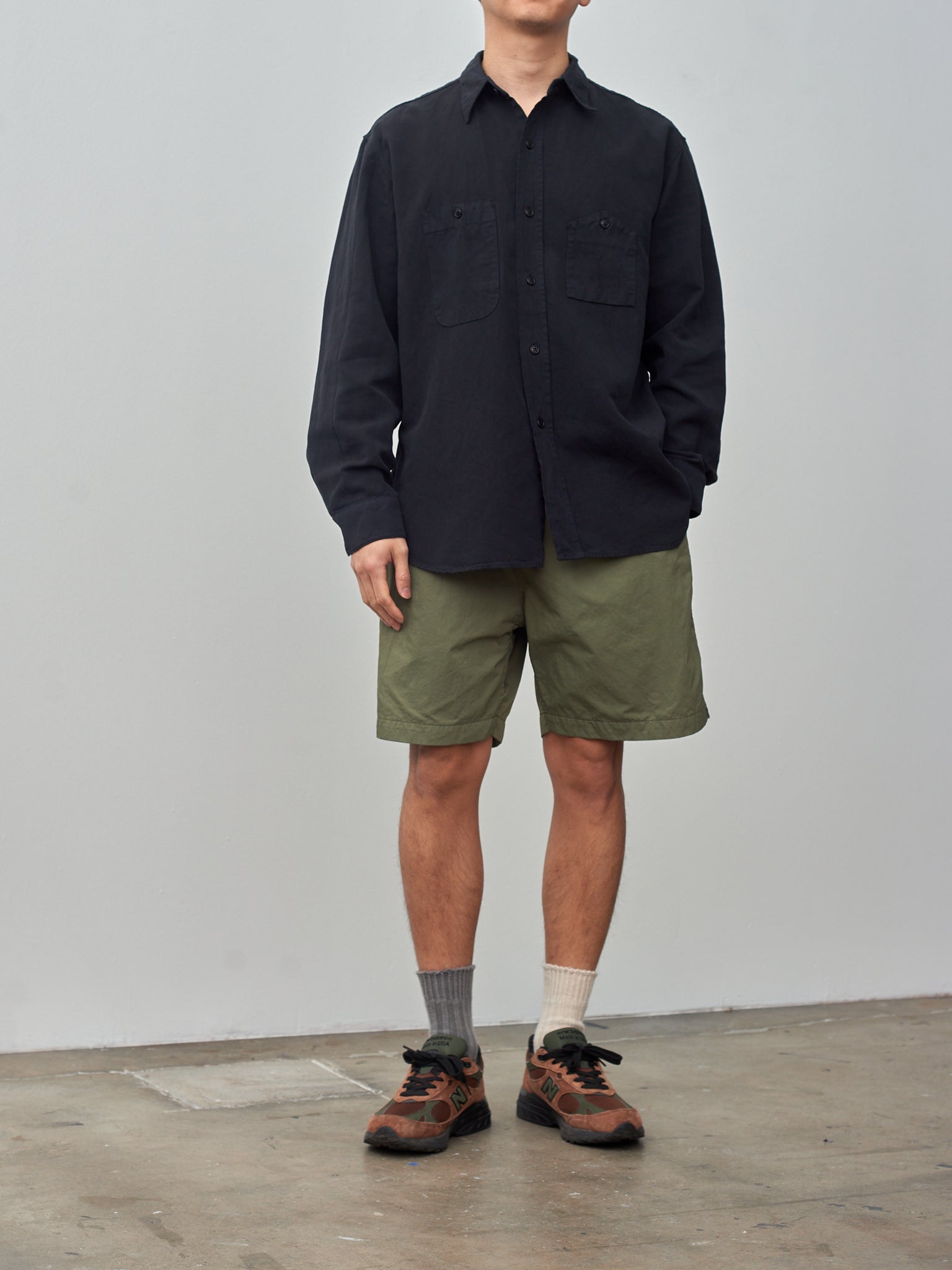 Namu Shop - Kaptain Sunshine Trainer Short Pants - Olive