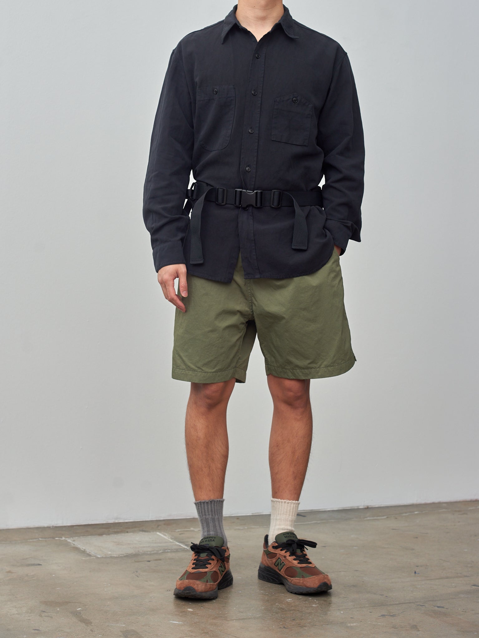 Namu Shop - Kaptain Sunshine Trainer Short Pants - Olive