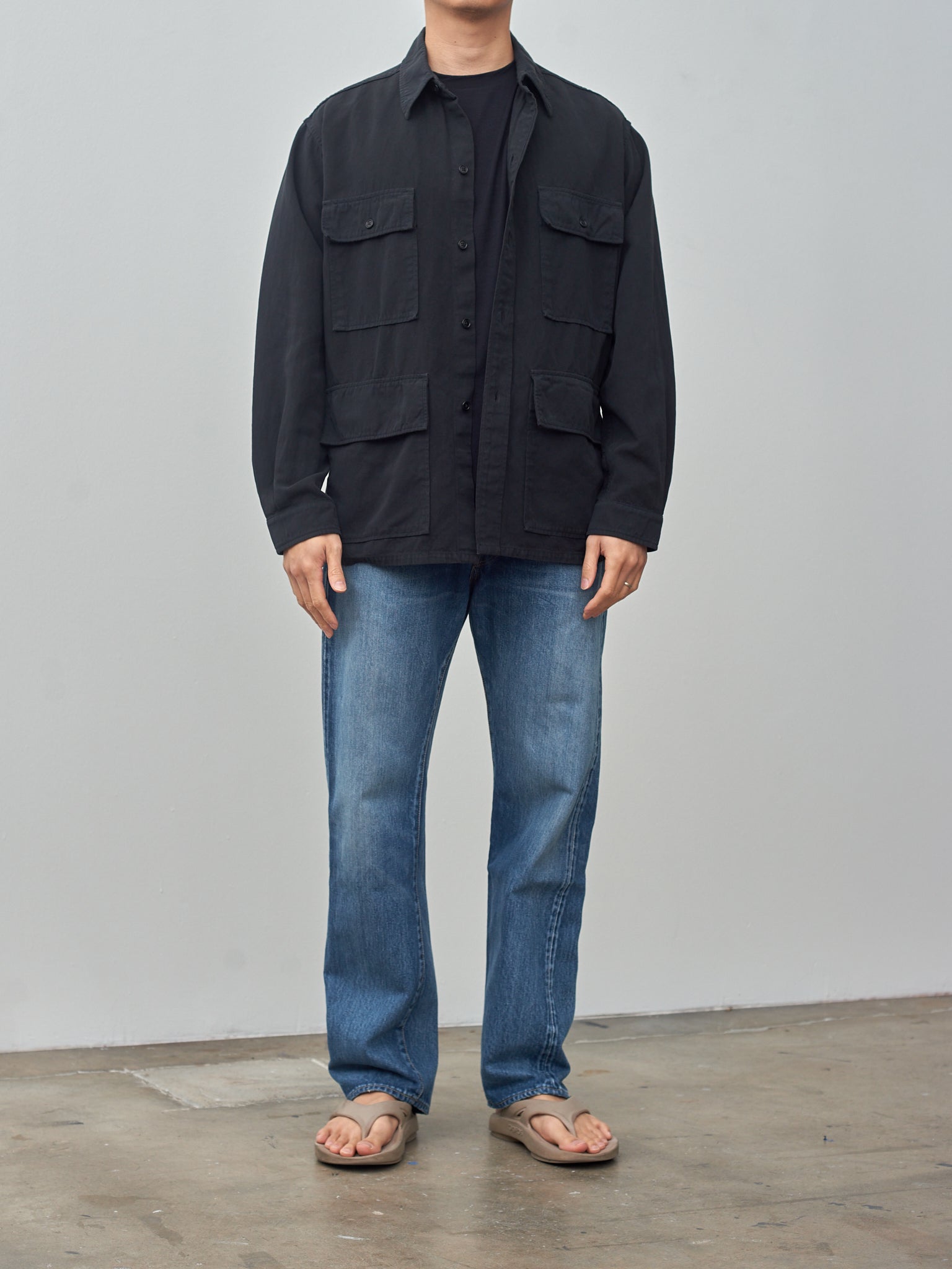Namu Shop - Kaptain Sunshine Safari Shirt Jacket - Black