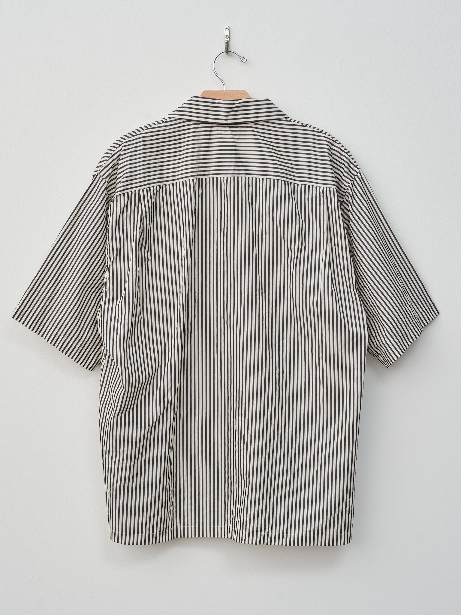 Namu Shop - Kaptain Sunshine Short Sleeve Open Collar Shirt - Hickory Stripe
